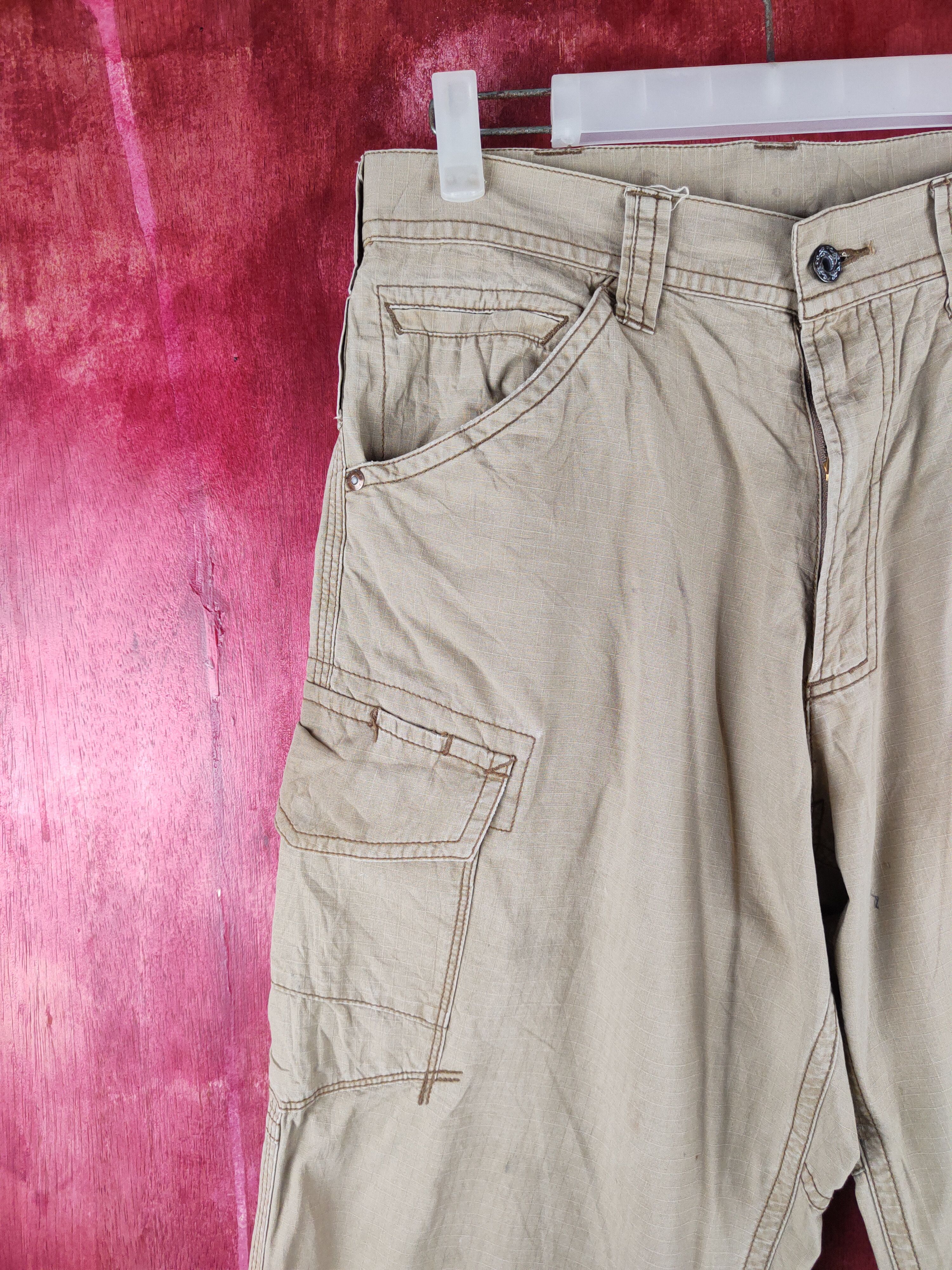 Japanese Brand Burtle Brown Multipocket Baggy Cargo Pants N#S21 Size US 30 / EU 46 - 3 Thumbnail