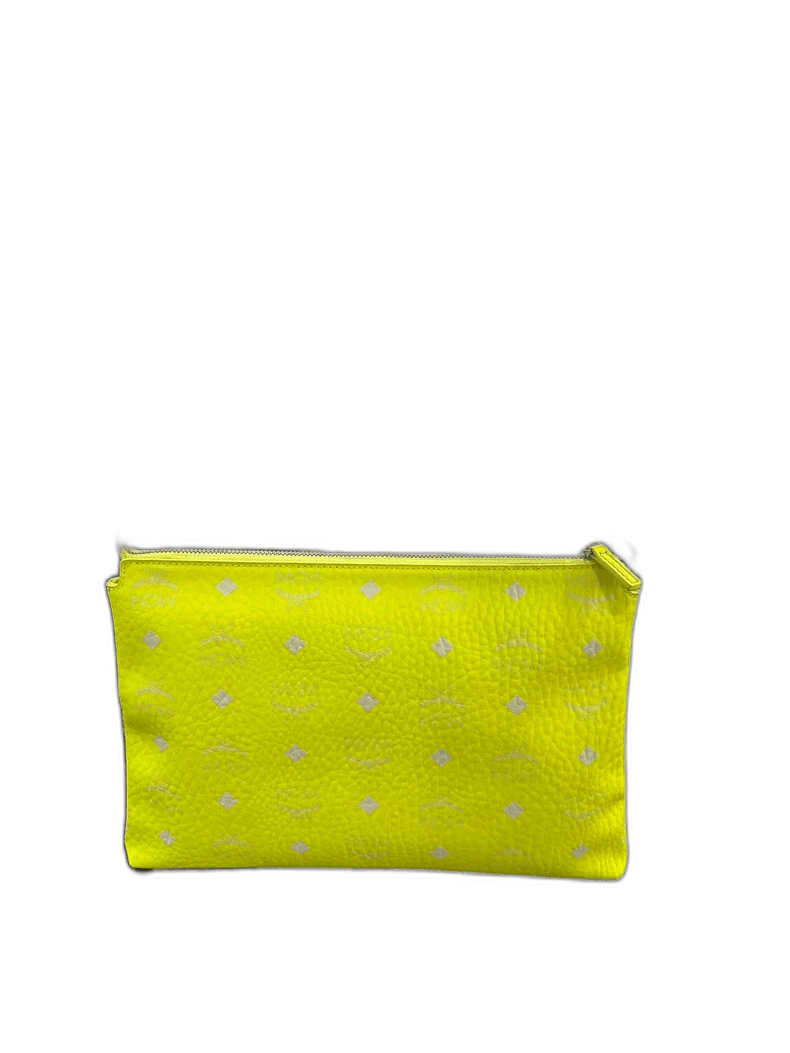 MCM MCM Classic Neon Yellow Shoulder Bag 28cm Size ONE SIZE - 1 Thumbnail