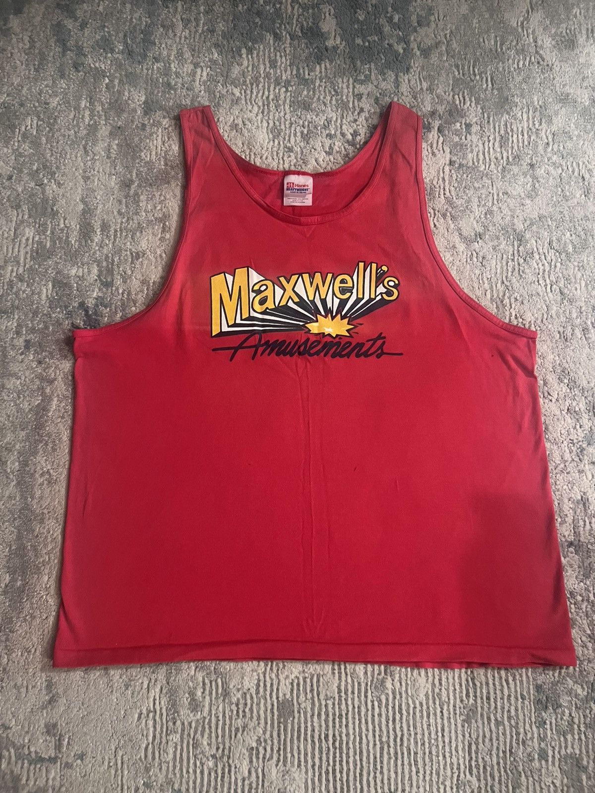 Vintage Vintage 90s Maxwells Amusement Tank Top Single Stitch Shirt Size US XL / EU 56 / 4 - 1 Thumbnail