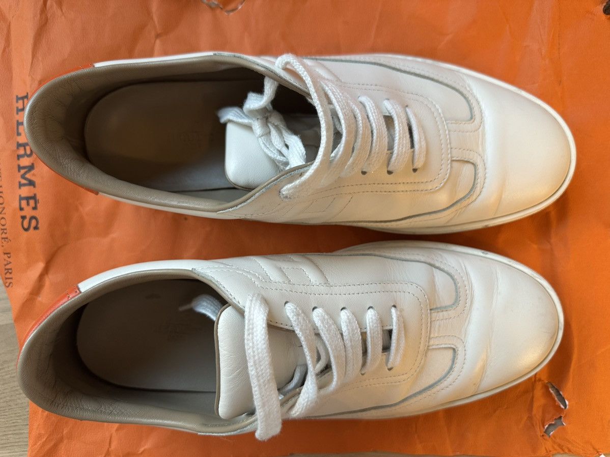 Hermes Hermès Avantage Sneakers White/Orange - Size 41-42 EU Size US 9 / EU 42 - 3 Thumbnail