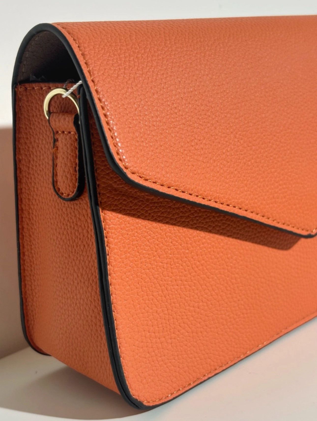 Other New trendy orangecrossbody bag with a paterned shoulderstrap Size ONE SIZE - 4 Thumbnail