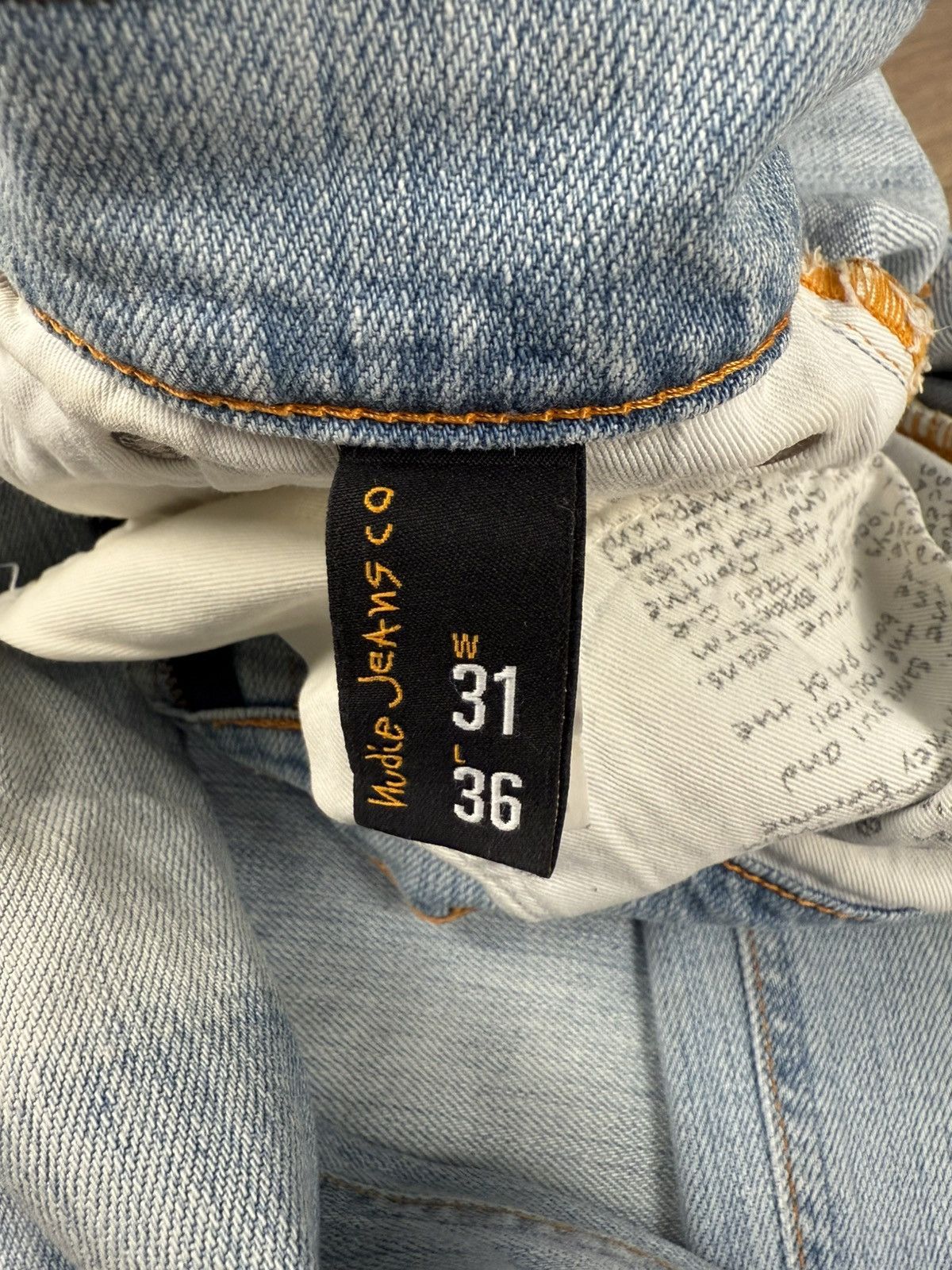Denime × Nudie Jeans Nudie Jeans Co Light Wash Denim Jeans Size US 31 - 8 Thumbnail