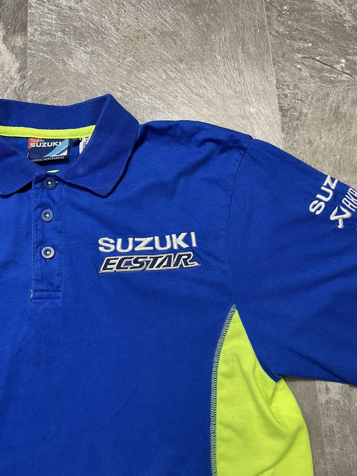 Vintage Vintage Y2K Suzuki Ecstar Racing Moto Gp Polo T Shirt Size US L / EU 52-54 / 3 - 2 Thumbnail