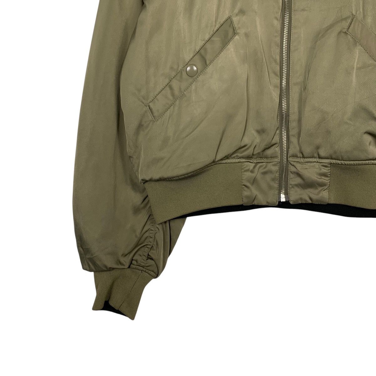 MOUSSY MOUSSY Green Black Reversible Bomber Jacket #2355-C105 Size ONE SIZE - 3 Thumbnail