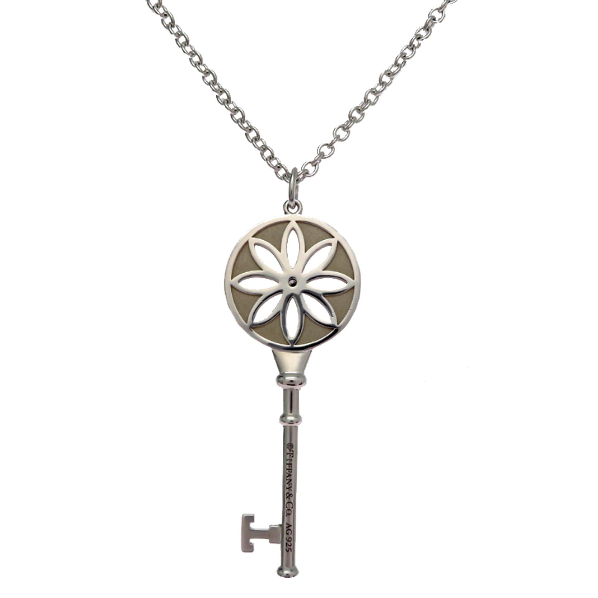 Tiffany & Co. Tiffany & Co. SV925 Daisy Key Diamond Women's Necklace (Silver 925) Size ONE SIZE - 1 Thumbnail