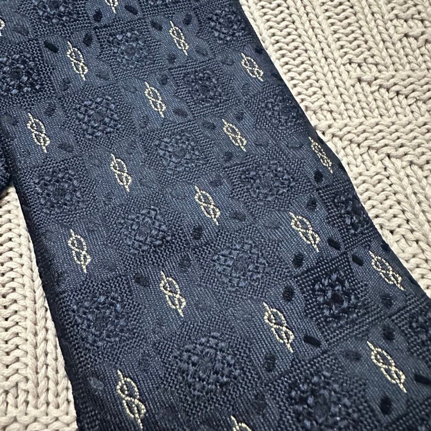 Ballantyne Ballantyne navy blue Italian silk tie Size ONE SIZE - 2 Thumbnail