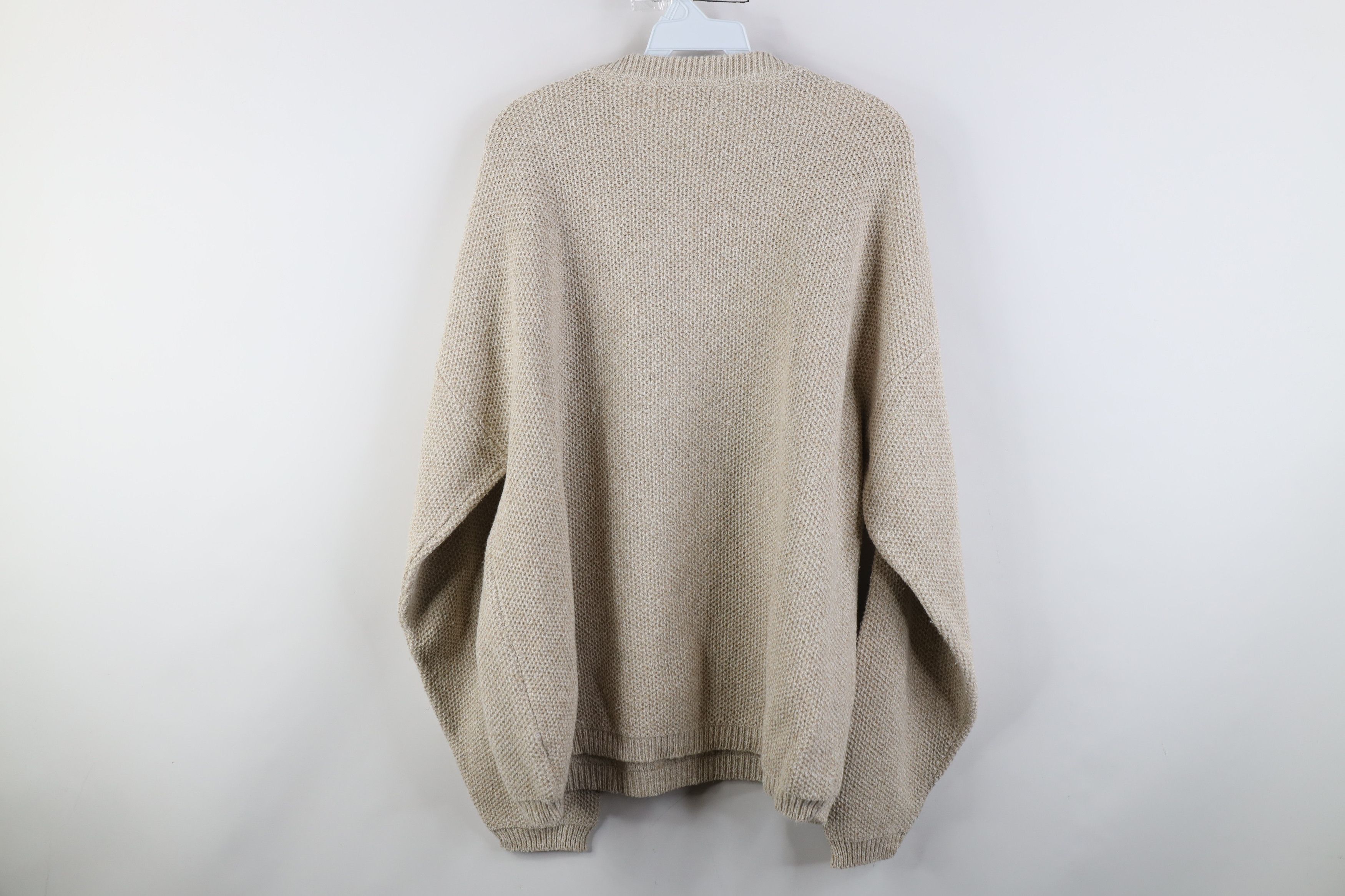 Vintage Vintage 90s Streetwear Heavyweight Thermal Sweater Beige USA Size US XXL / EU 58 / 5 - 8 Thumbnail