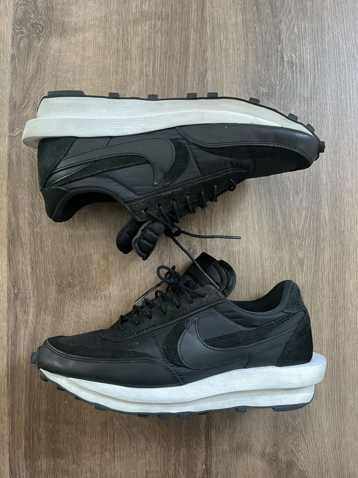 Nike × Sacai sacai x Nike LD Waffle Black Nylon Size US 10 / EU 43 - 1 Thumbnail