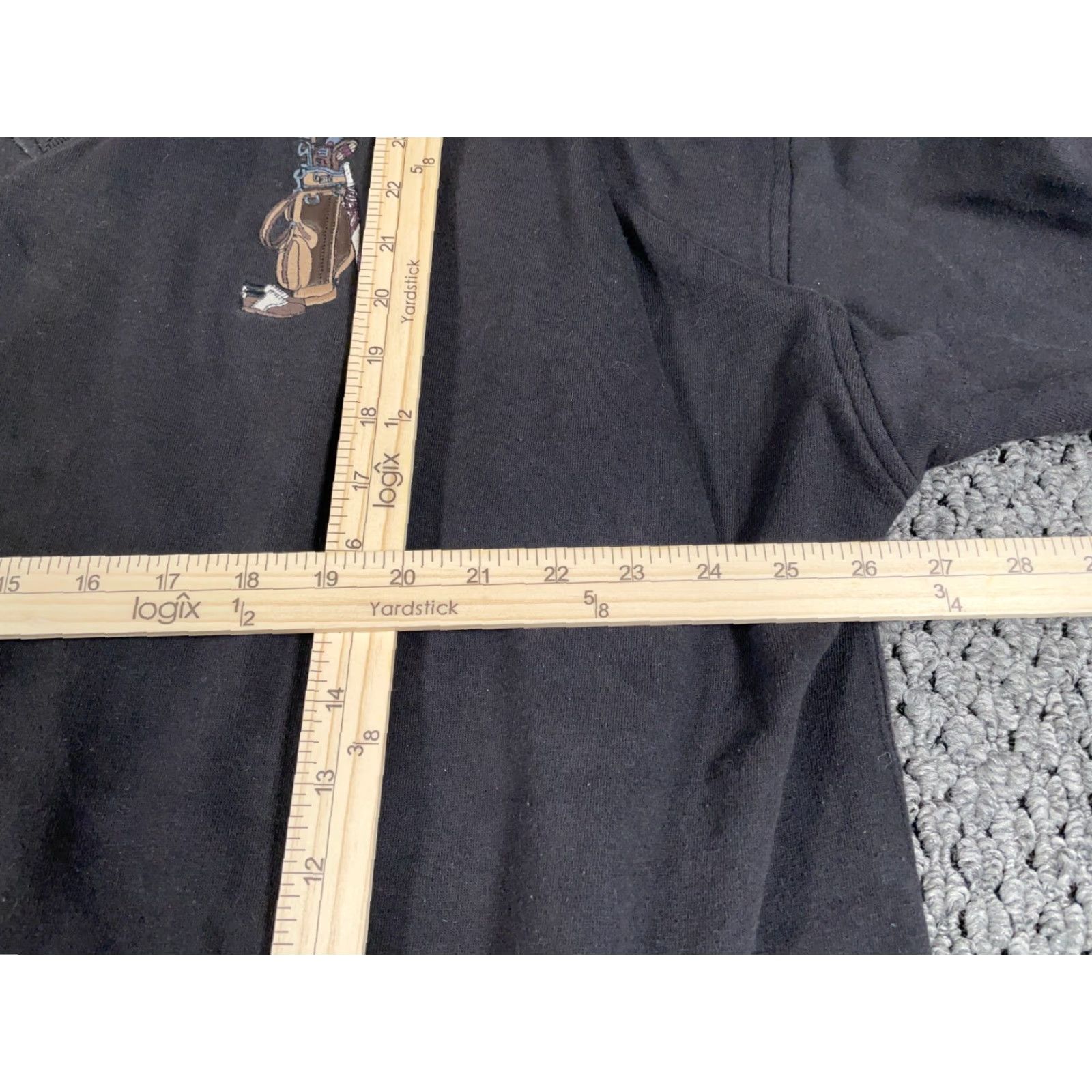 CB Sports VINTAGE CB Sports Sweatshirt Golf Bag Embroidered V-Neck Heavyweight 2XL Black Mens Pullover 90s Style Size US XXL / EU 58 / 5 - 7 Thumbnail