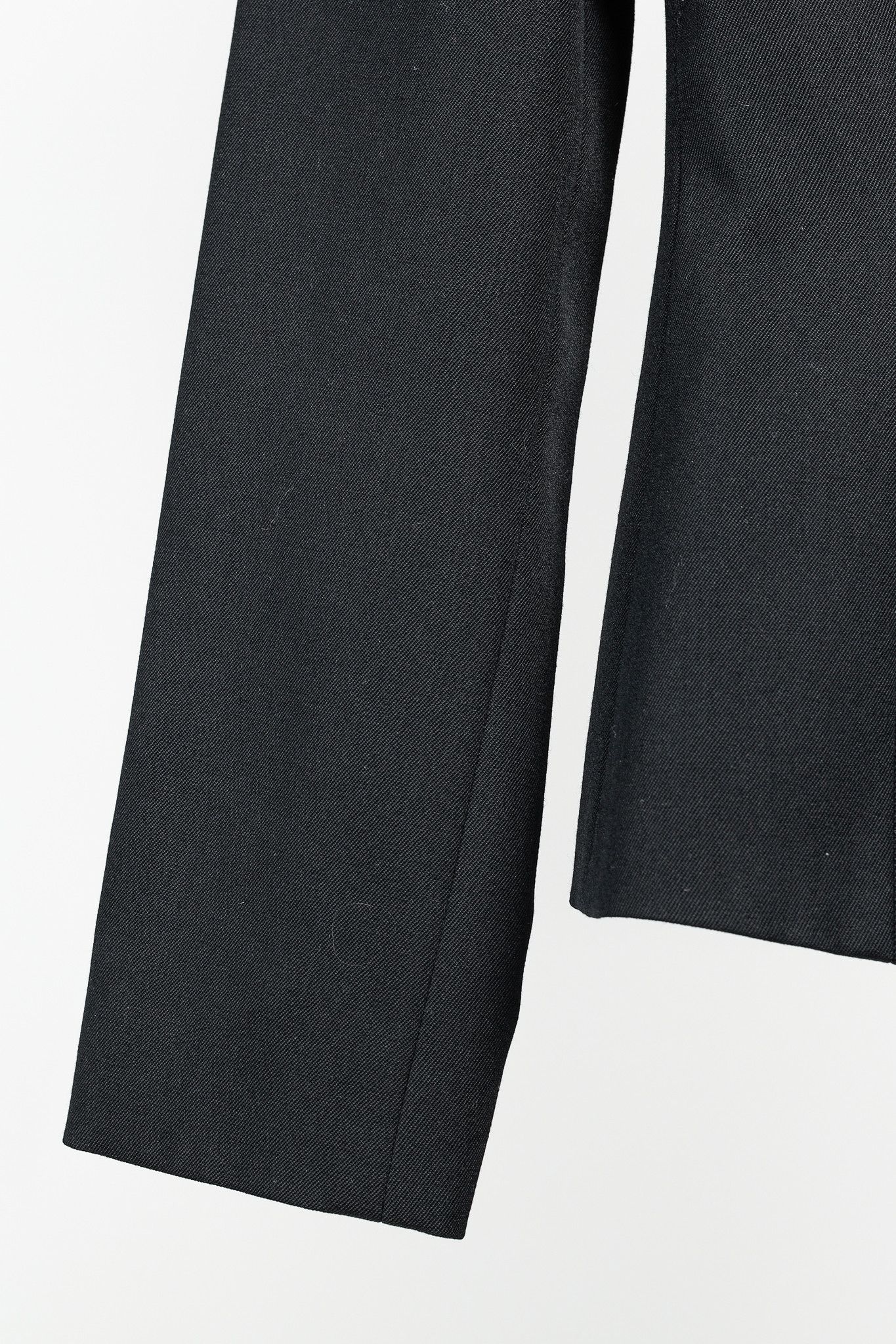 Emporio Armani Emporio Armani 2005 Zip-Up Peplum-Back Black Wool Blazer Size S / US 4 / IT 40 - 6 Thumbnail