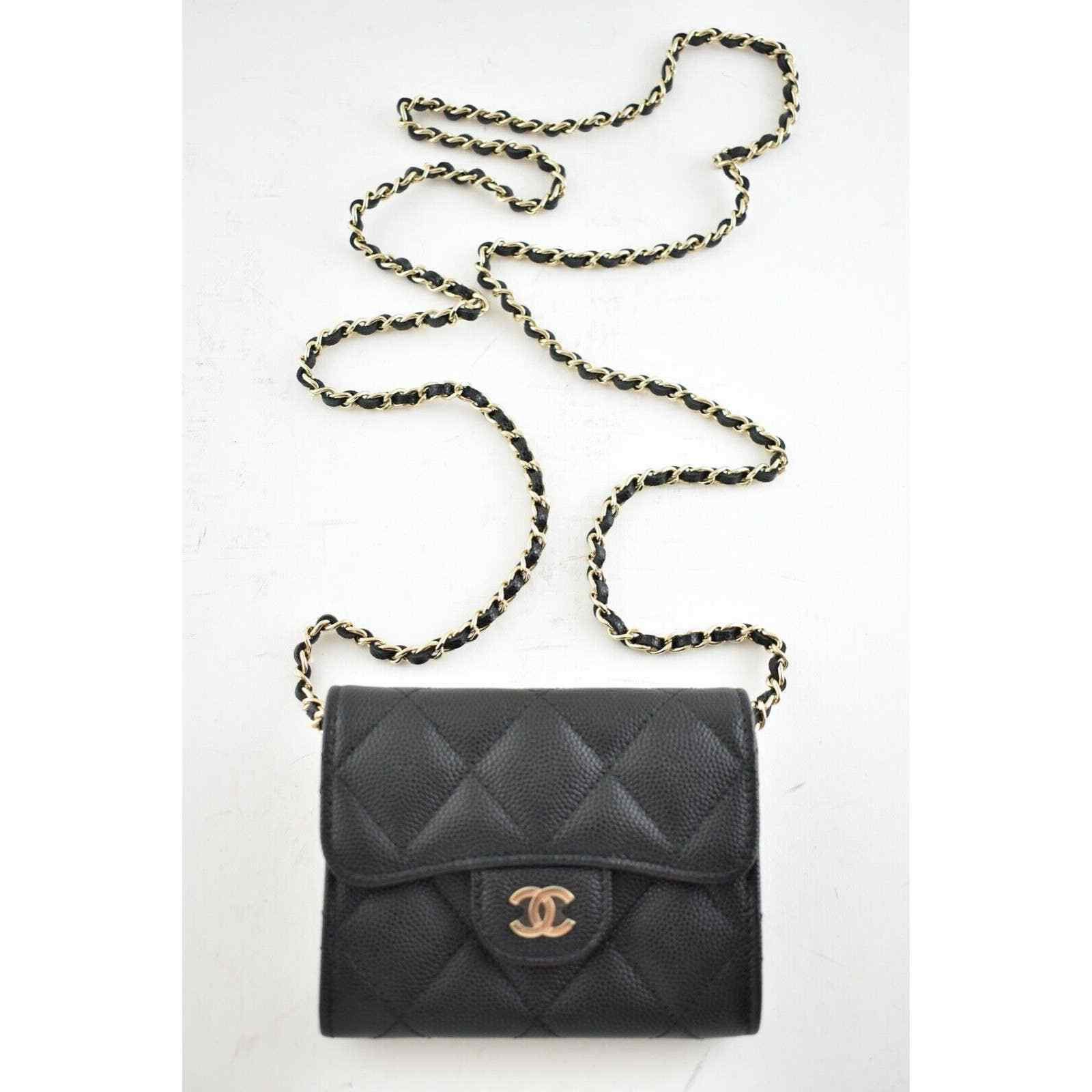 Chanel Chanel Mini Wallet On Chain Gold Card Shoulder Crossbody Bag Size ONE SIZE - 4 Thumbnail