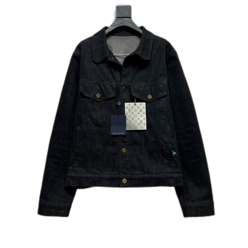 Louis Vuitton Dark Pattern Denim Jacket Size 56-2506