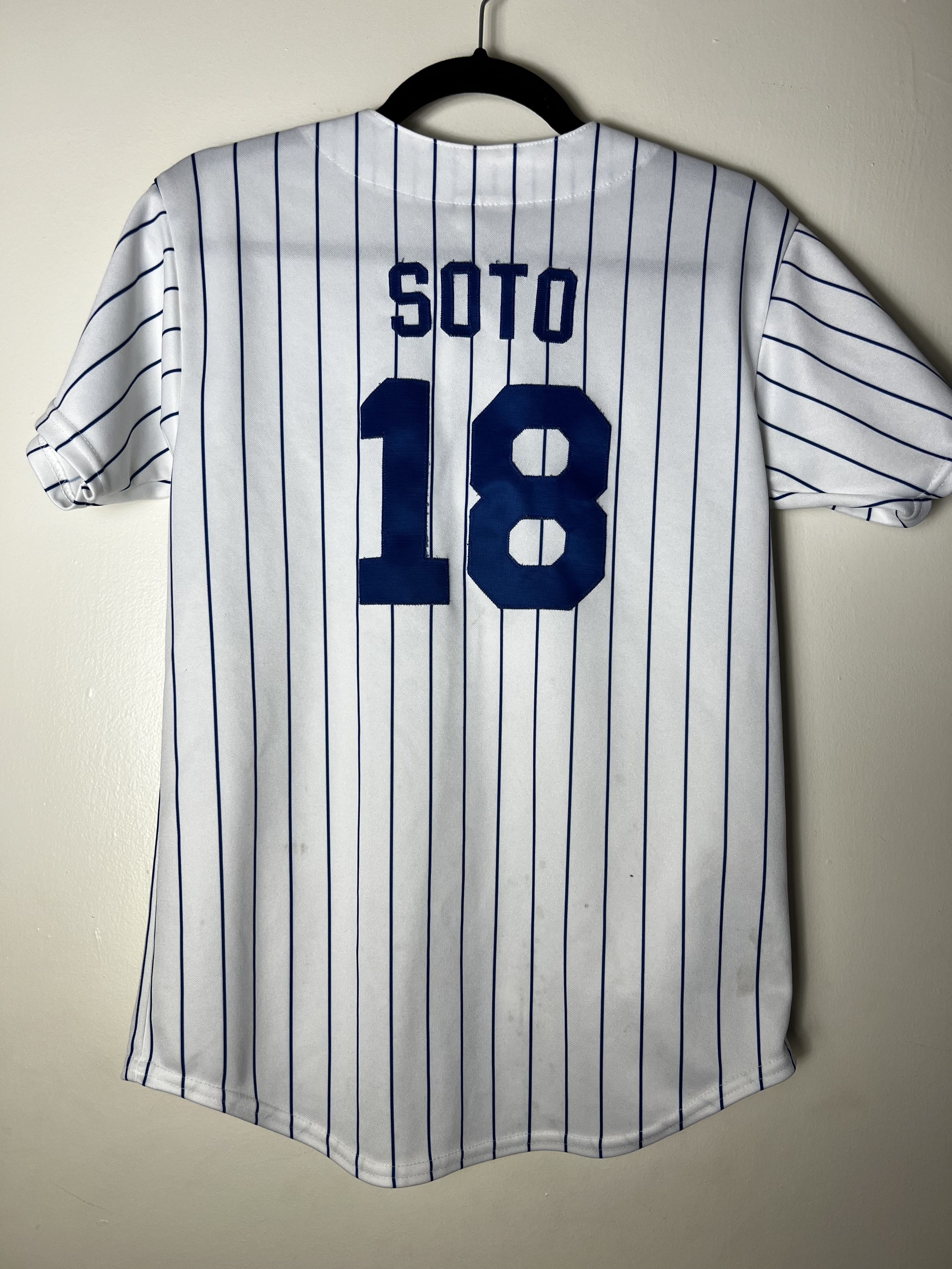 Majestic Vintage Chicago Cubs Soto 18 Striped Short Sleeve Button Up Size US L / EU 52-54 / 3 - 10 Thumbnail