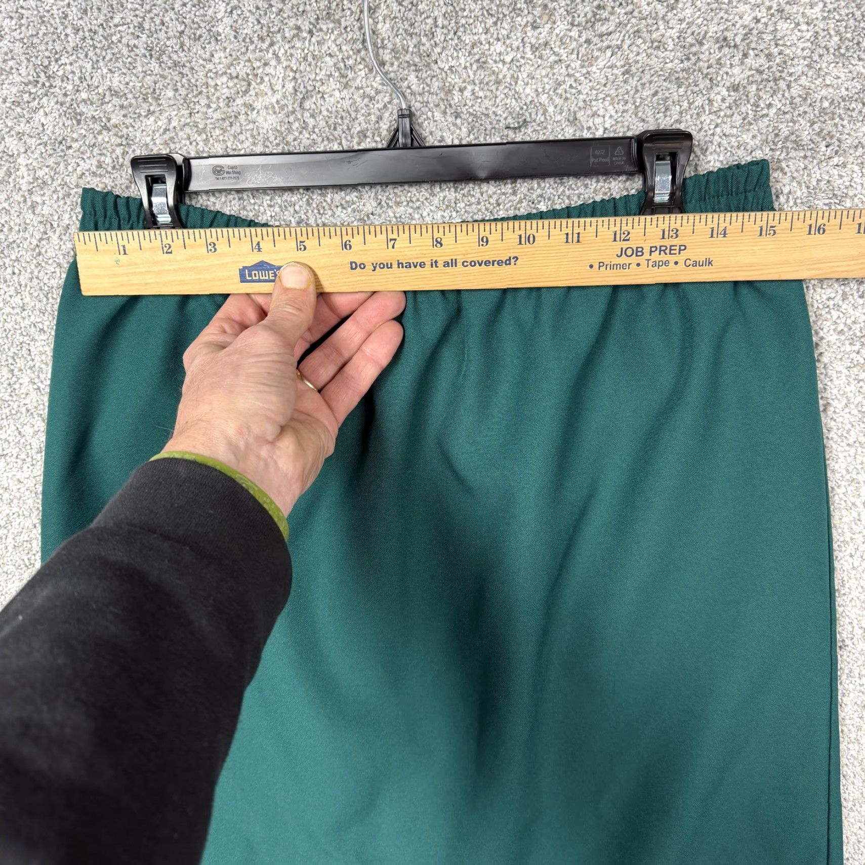 Blair VINTAGE Blair Boutique Skirt 14 Green Elastic Waist Midi Pencil Womens 90s USA Made) Size 36" / US 14 / IT 50 - 2 Thumbnail