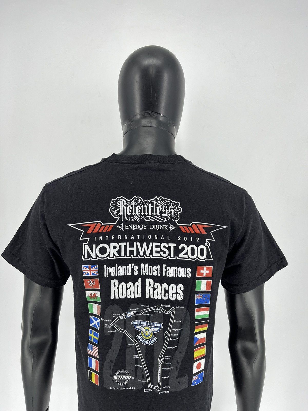 Vintage Vintage 2012 North West 200 Road Racer Honda Moto Black Tee Size US M / EU 48-50 / 2 - 9 Thumbnail