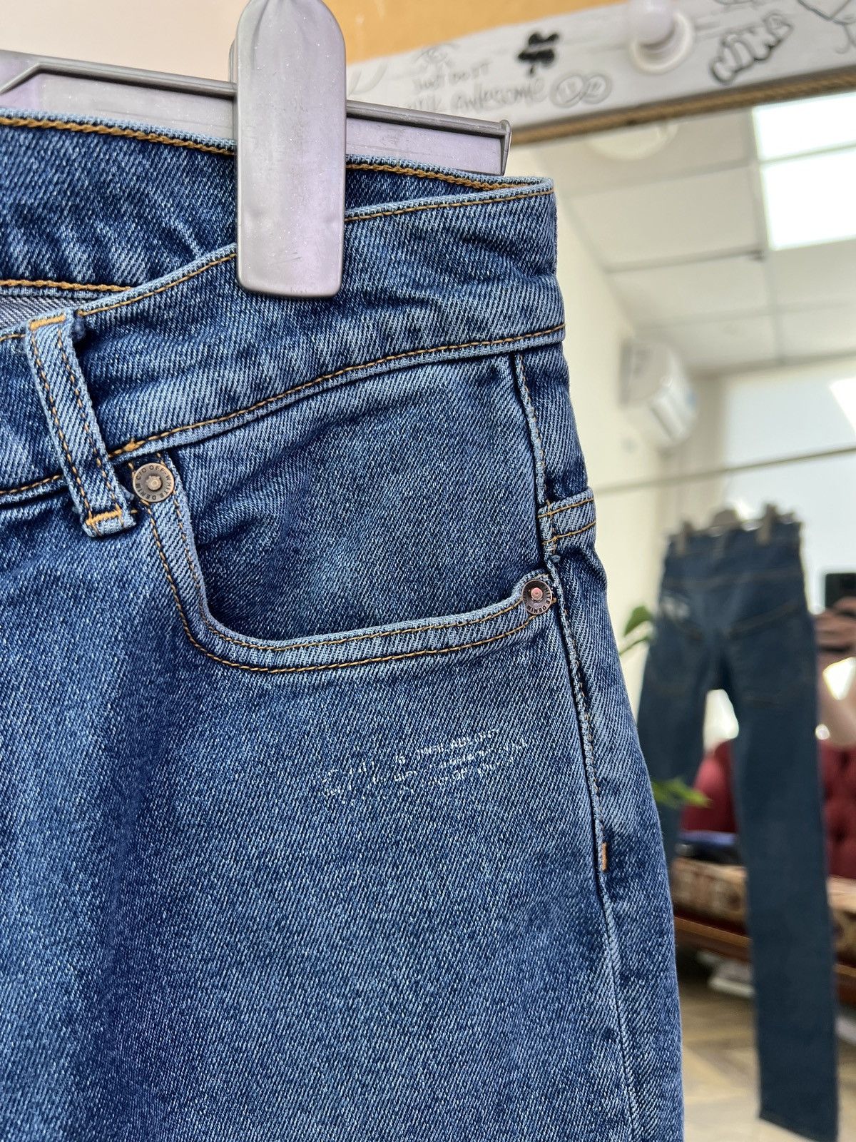 Off-White Vintage Off-White Denim Label Blue Women’s Jeans Size 30" / US 8 / IT 44 - 6 Thumbnail