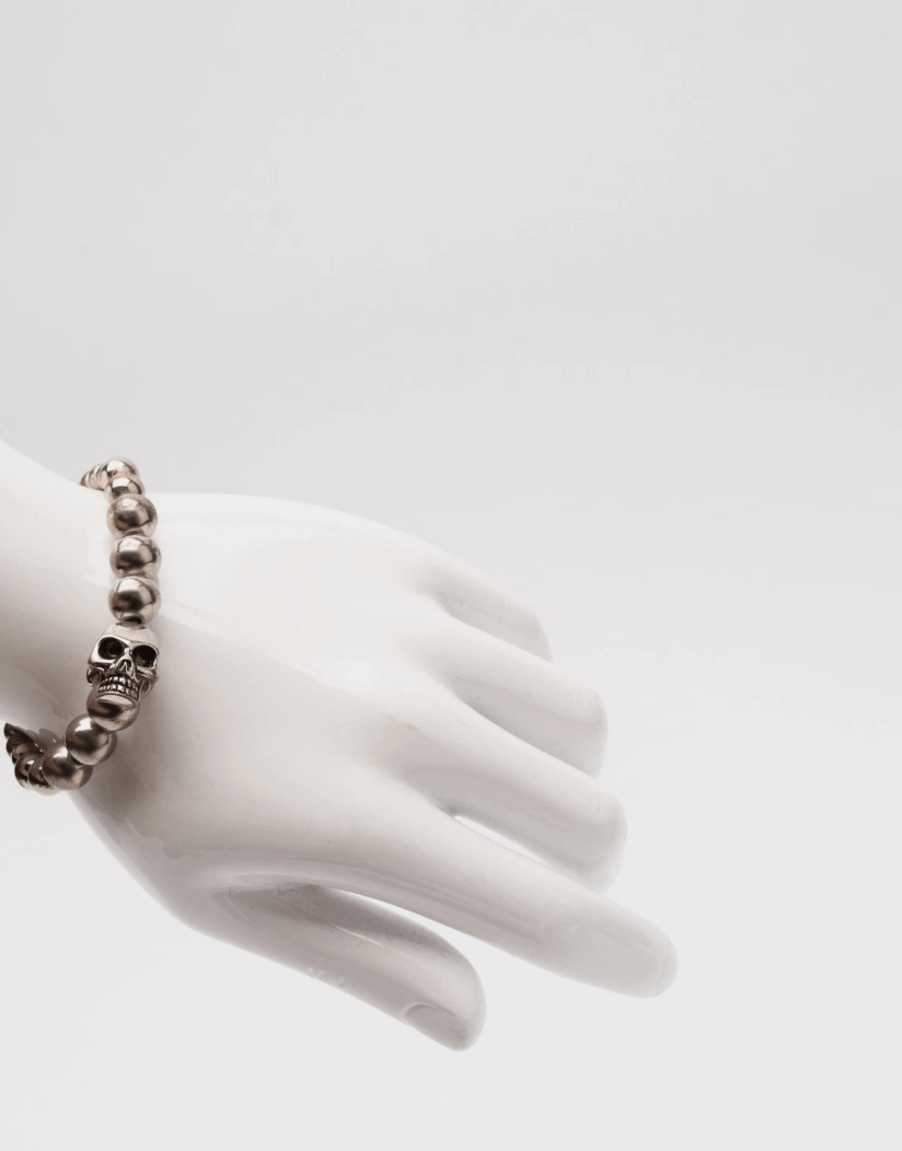 Alexander McQueen ALEXANDER McQUEEN Elastic Beaded Skull Bracelet Size ONE SIZE - 2 Thumbnail