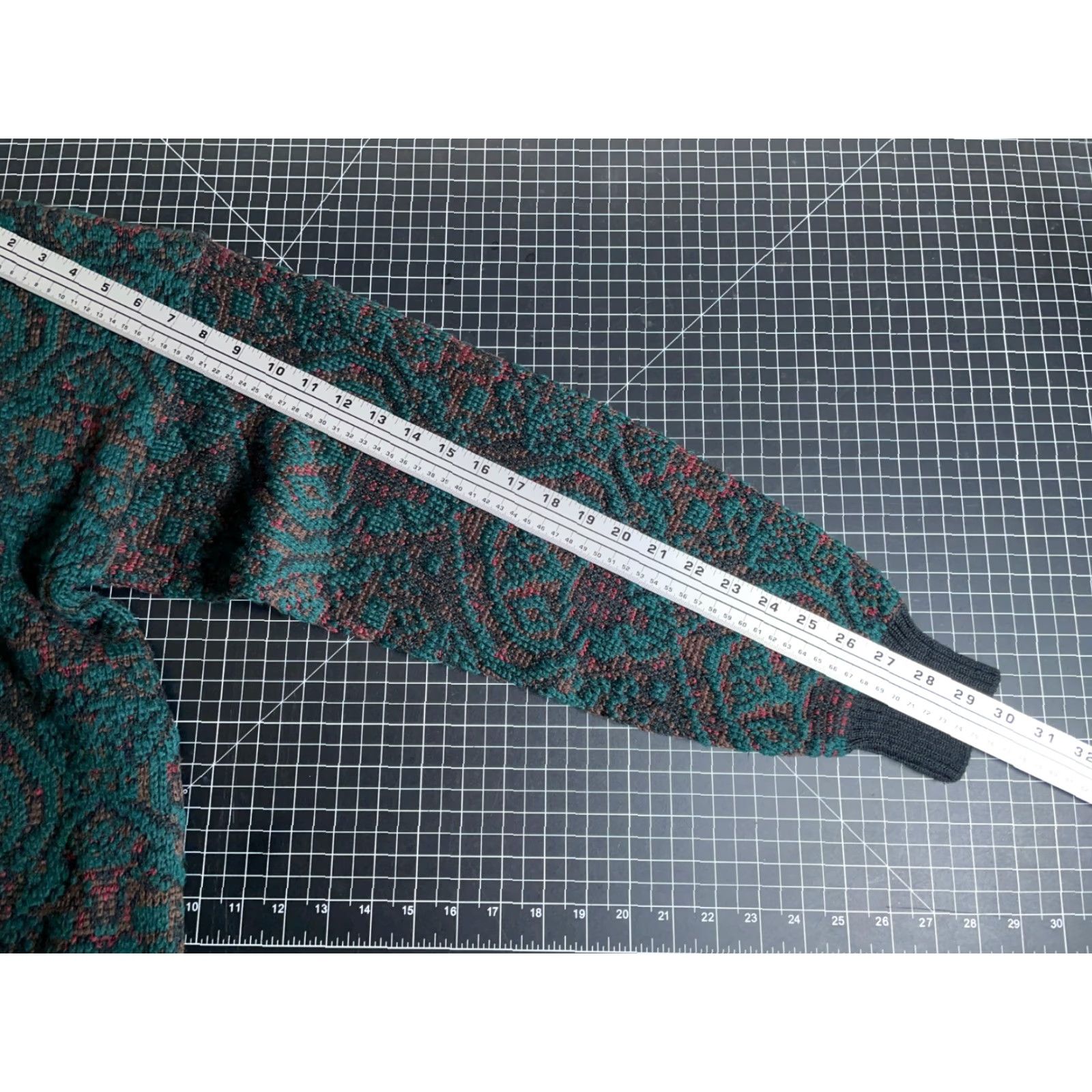 Vintage VINTAGE Richman Brothers Sweater Mens Medium Green Wool Blend Paisley Pattern Size US M / EU 48-50 / 2 - 7 Thumbnail