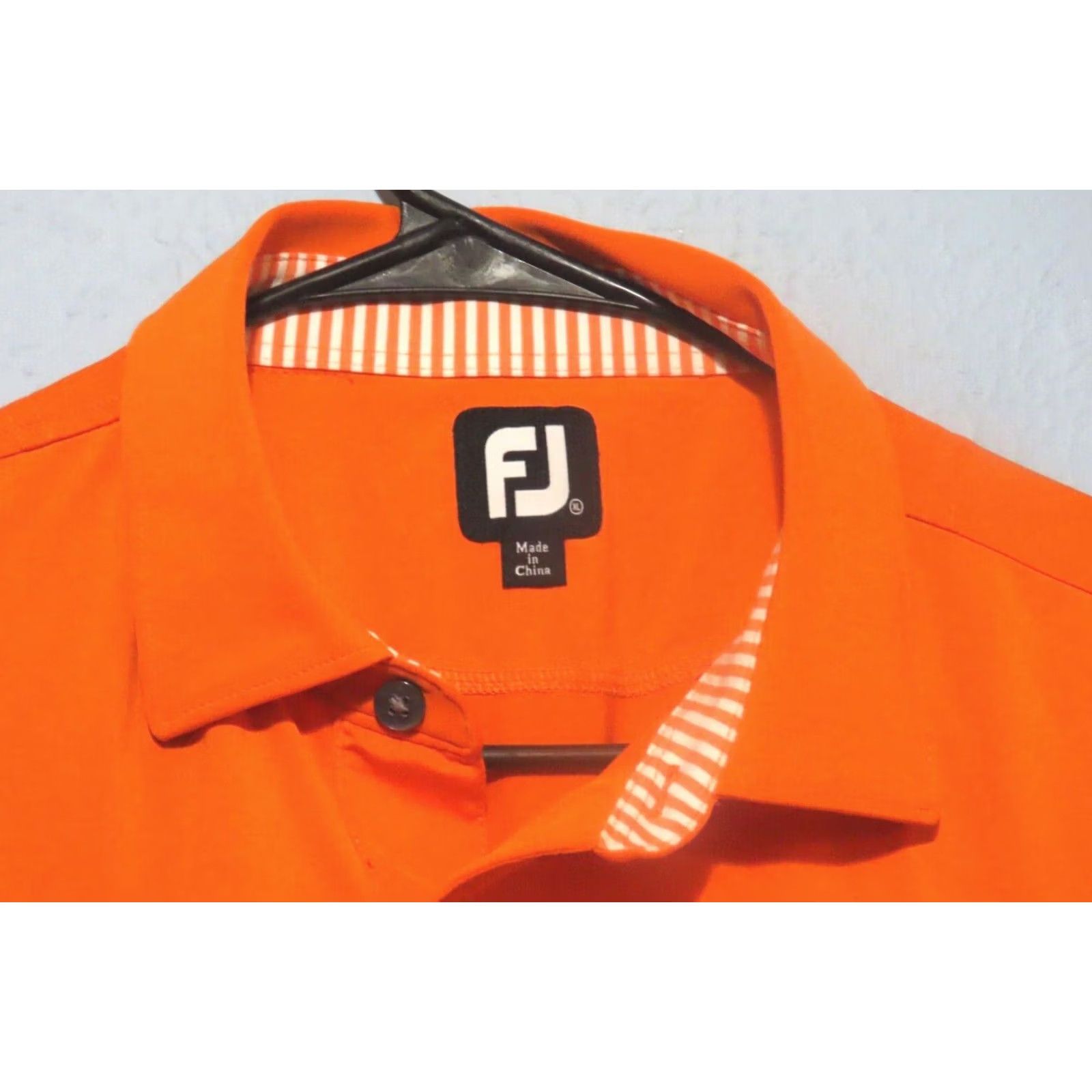 Footjoy FootJoy Polo Shirt Men XL Orange Short Sleeve 1/4 Button Golf Moisture Wicking Logo Shirt Size US XL / EU 56 / 4 - 5 Thumbnail