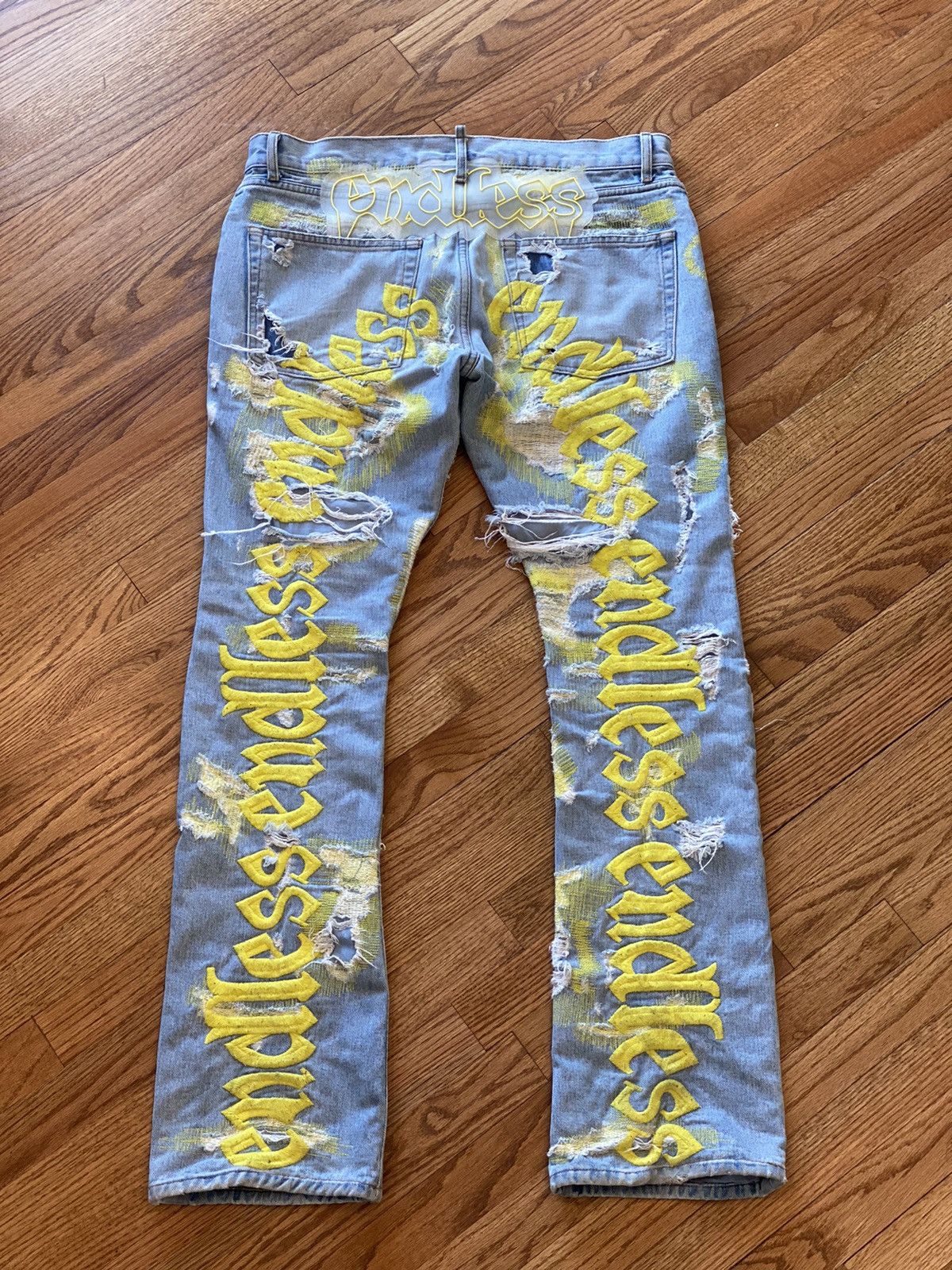 image of Endless Denim Yellow On Blue, Men's (Size 34)