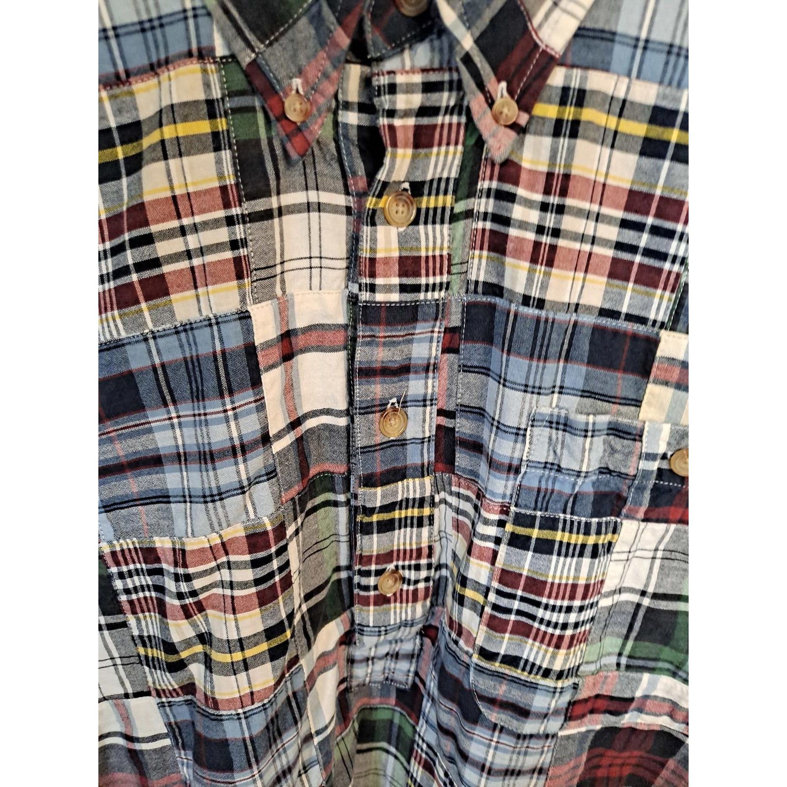 Orvis Orvis Patchwork 1/4 Button Shirt 100% Cotton Size Large Size US L / EU 52-54 / 3 - 2 Thumbnail