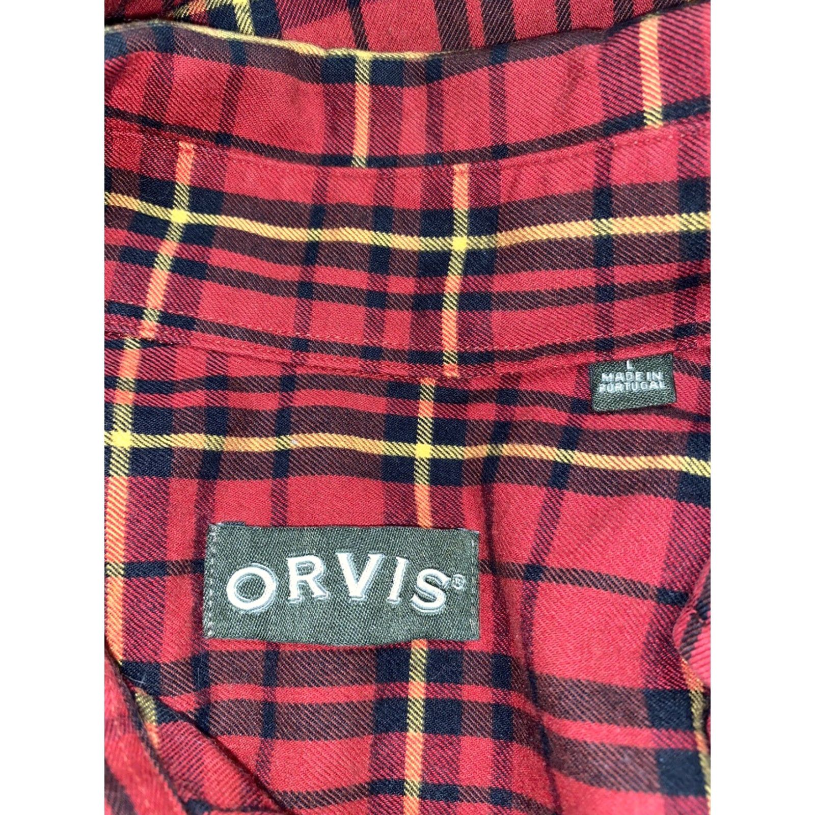 Orvis VINTAGE Orvis Mens Long Sleeve Button-Up Shirt Sz Large Red Plaid Shirt Mens Size US L / EU 52-54 / 3 - 5 Thumbnail