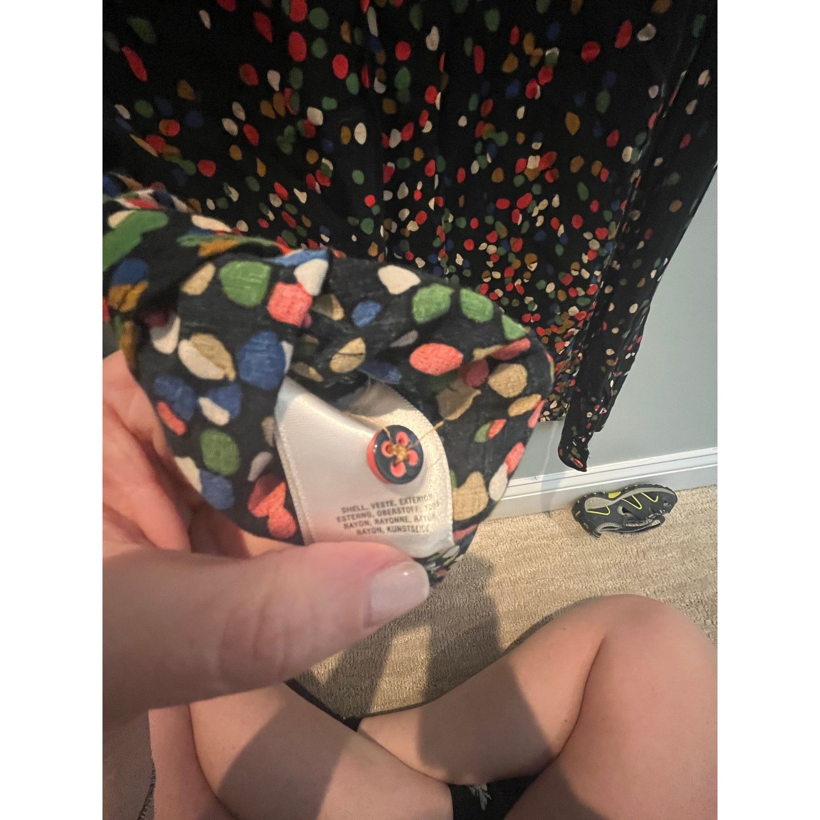 Anthropologie Maeve Anthropologie Multicolor Dot Blouse | Size 6 EUC Size M / US 6-8 / IT 42-44 - 9 Thumbnail