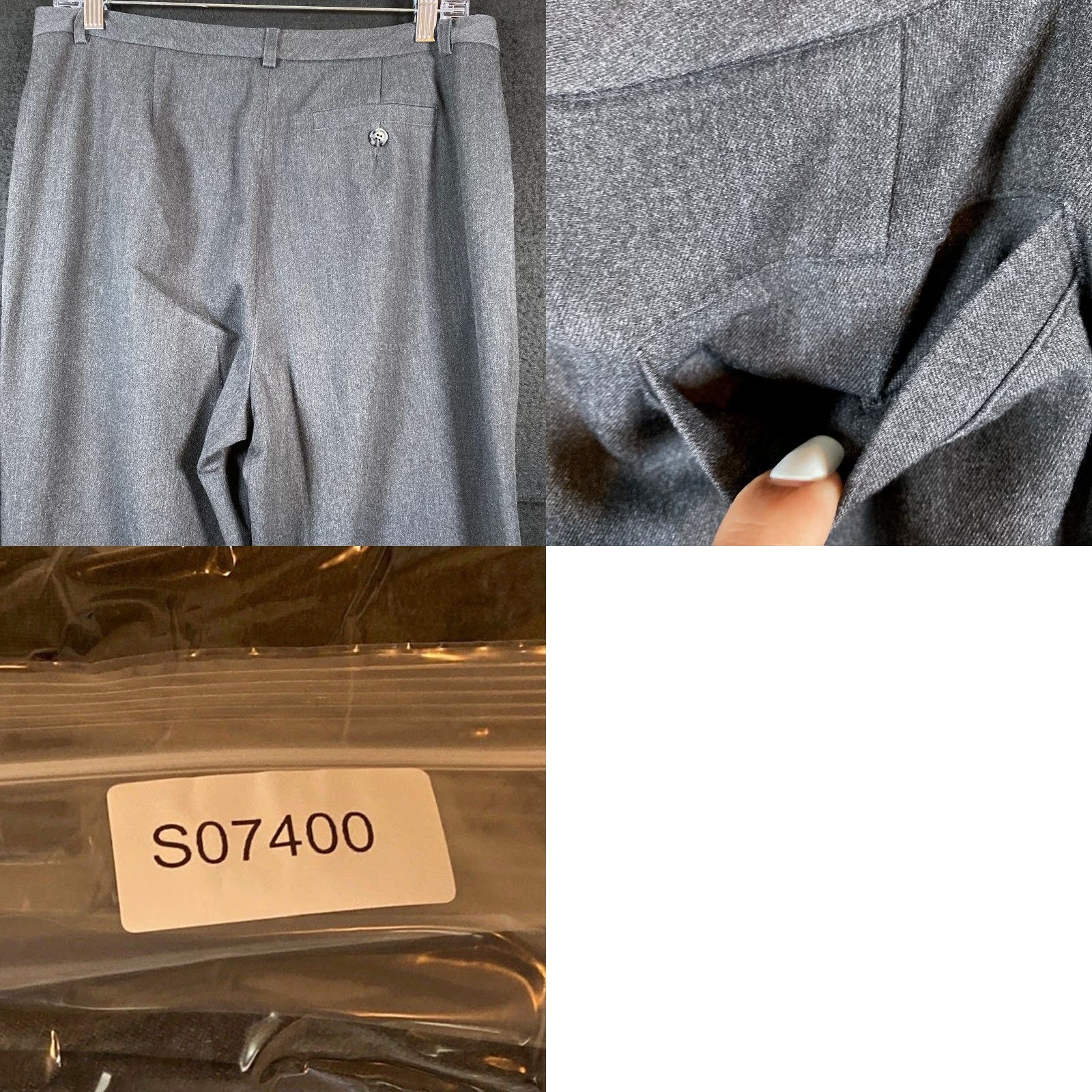 Talbots Talbots Womens Pants Gray High Rise Straight Workwear Polyester Blend Stretch 10 Size 24" / US 00 / IT 34 - 9 Thumbnail