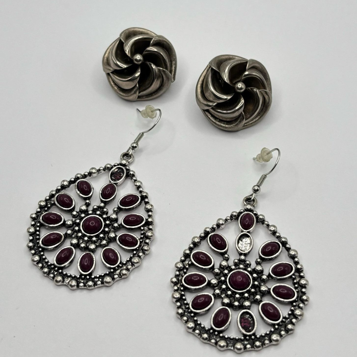 Other Silver & Purple Floral Earring Bundle Size ONE SIZE - 2 Thumbnail