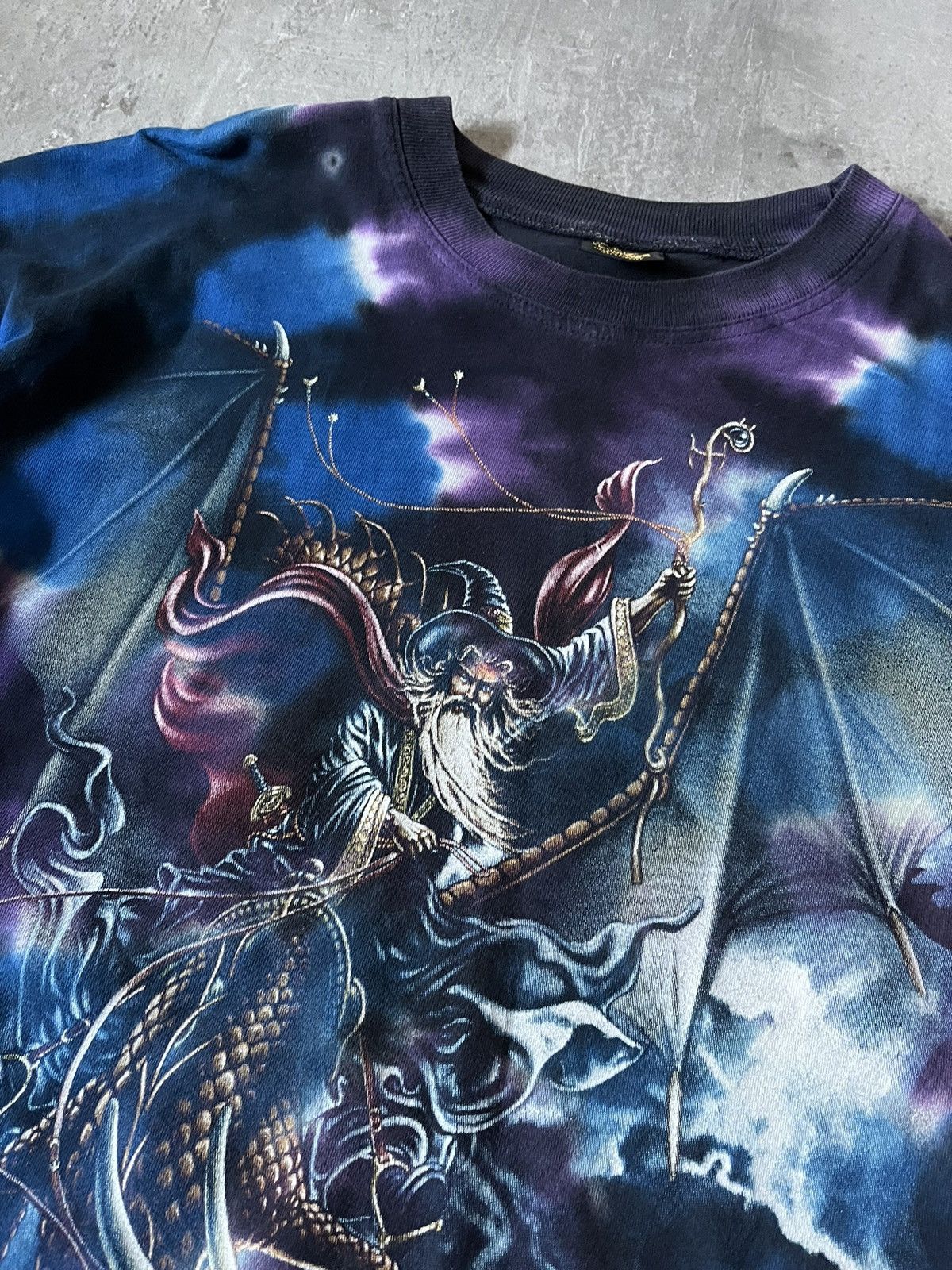 Liquid Blue Vinatge Wizard and Dragon Storm Rider Toe Dye Size US XL / EU 56 / 4 - 2 Thumbnail