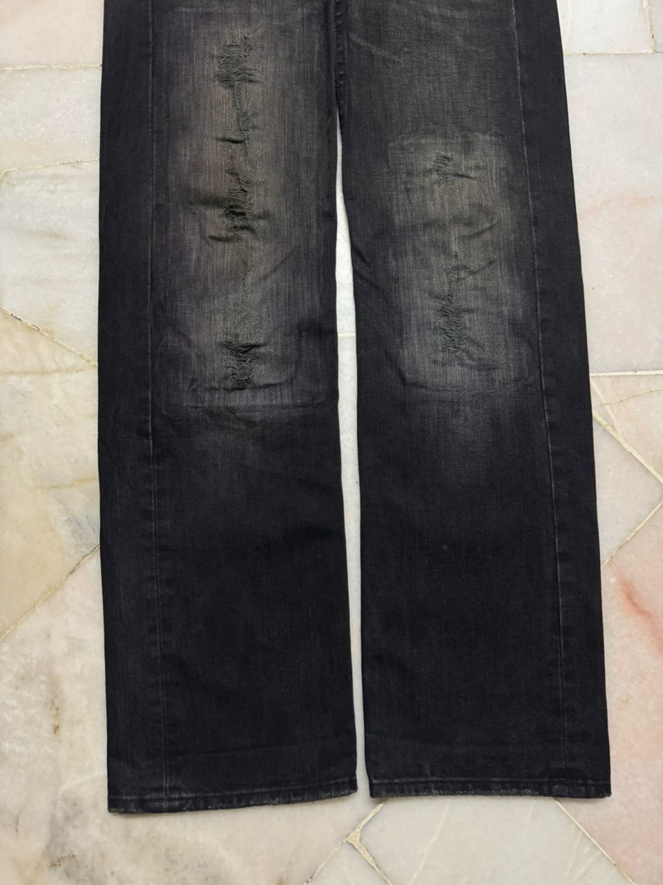 Lee 💥Insane💥Vintage Lee Rusty Mudwash Distressed Black Jeans Size US 29 - 10 Thumbnail