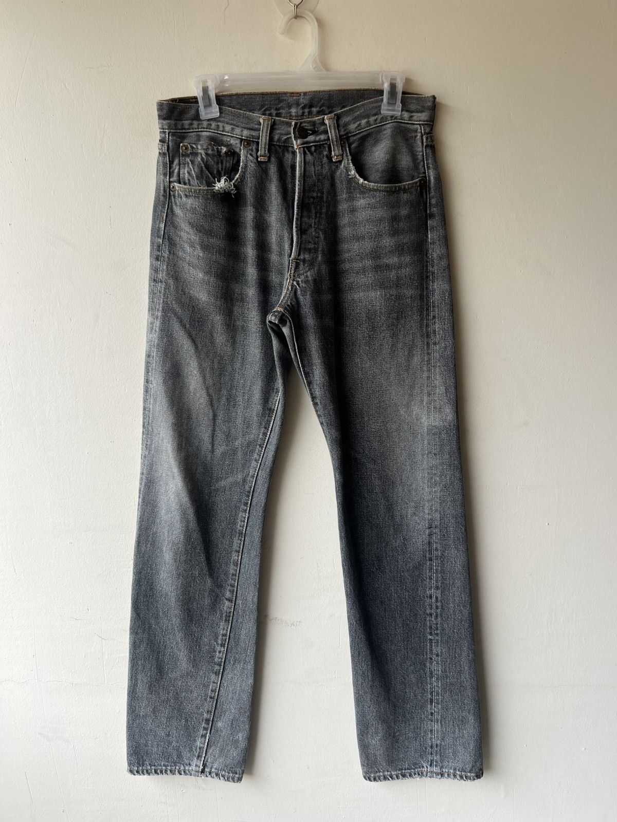 Denime Vintage DENIME Orizzonti Faded Distress Denim Selvedge Jeans Size US 30 / EU 46 - 9 Thumbnail
