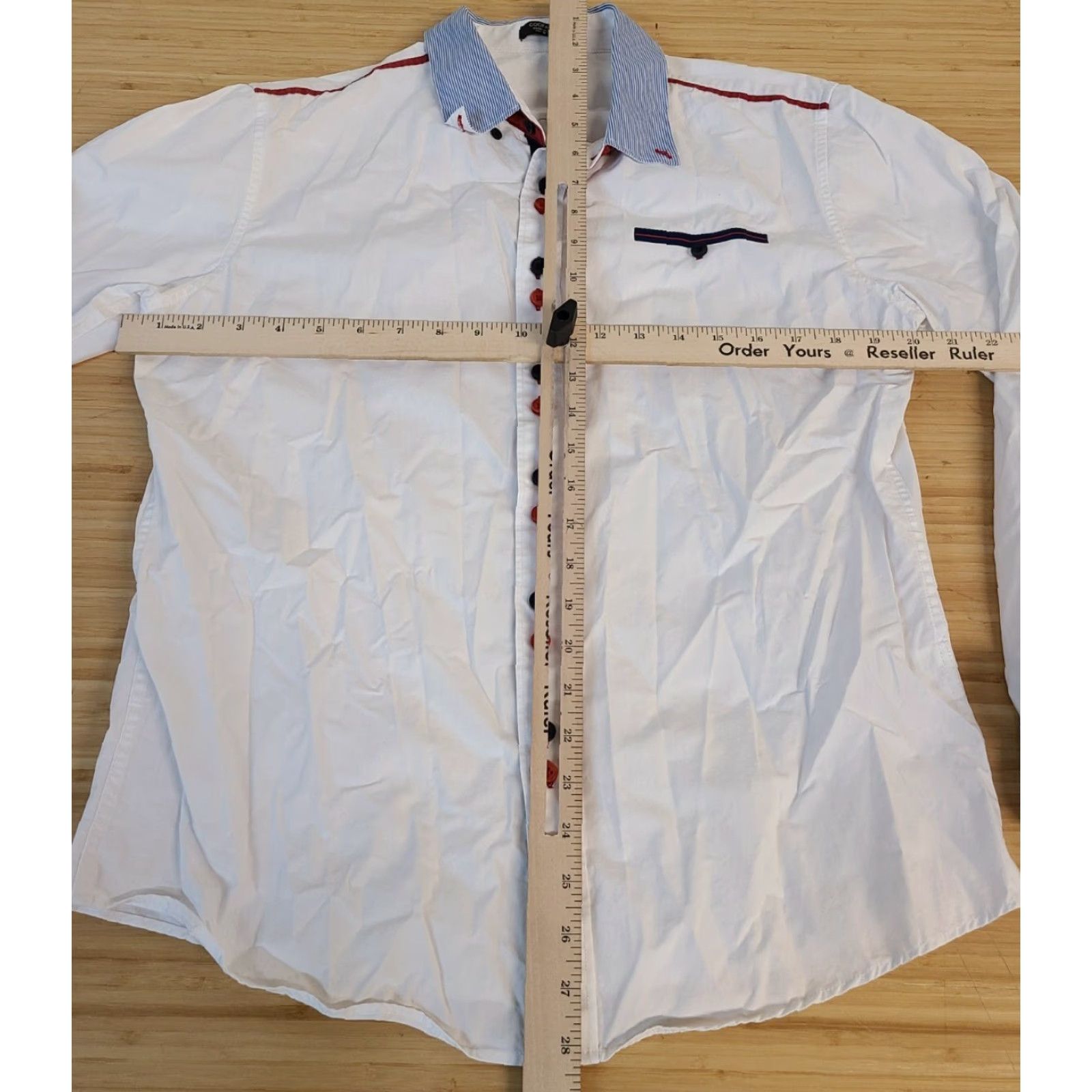 Vintage Coofandy Button-Up Shirt White Collared Long Sleeve Men S Small Casual Cotton Shirt Size US S / EU 44-46 / 1 - 4 Thumbnail