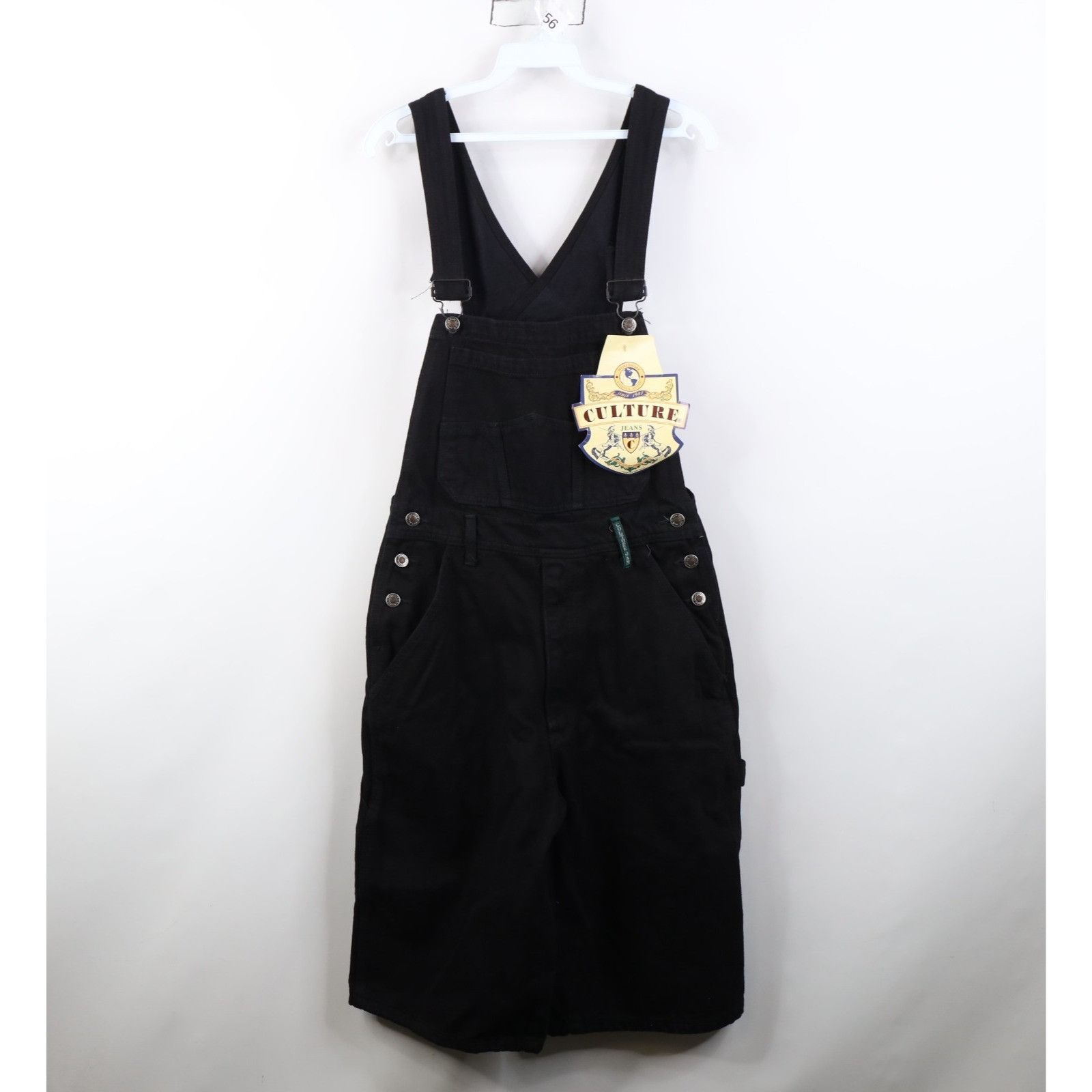 Vintage Deadstock Vintage 90s Streetwear Baggy Denim Jean Shortalls Size 28" / US 6 / IT 42 - 1 Thumbnail