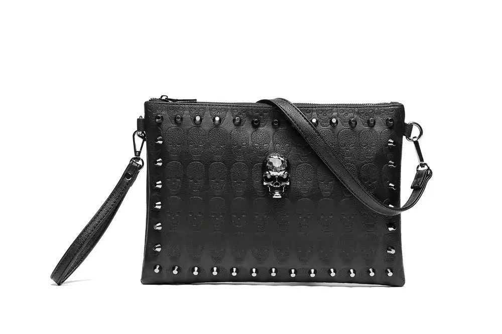 Other Gothic Punk Skeleton Crossbody Shoulder Outdoor Bag Size ONE SIZE - 3 Thumbnail
