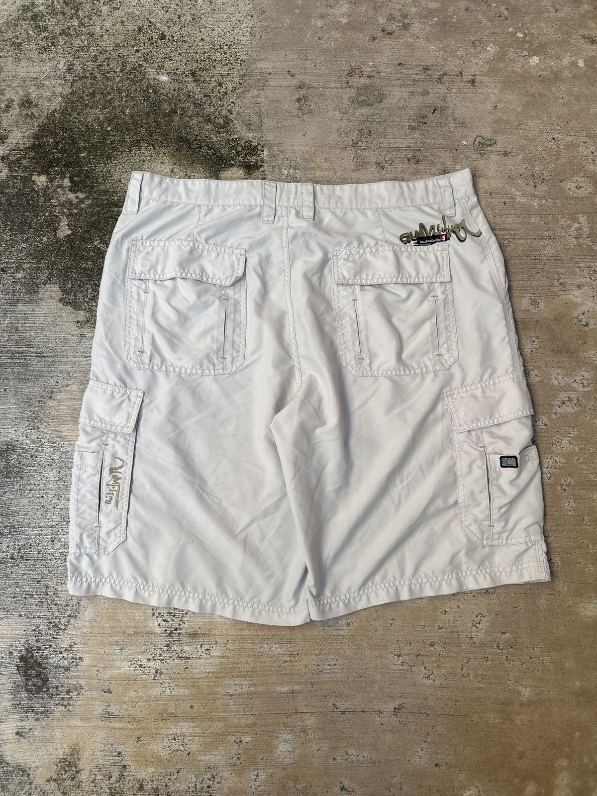 JNCO × Quiksilver × Southpole Y2k 2000s beige Baggy Quiksilver Surfwear Cargo Shorts 40 Size US 40 / EU 56 - 1 Thumbnail