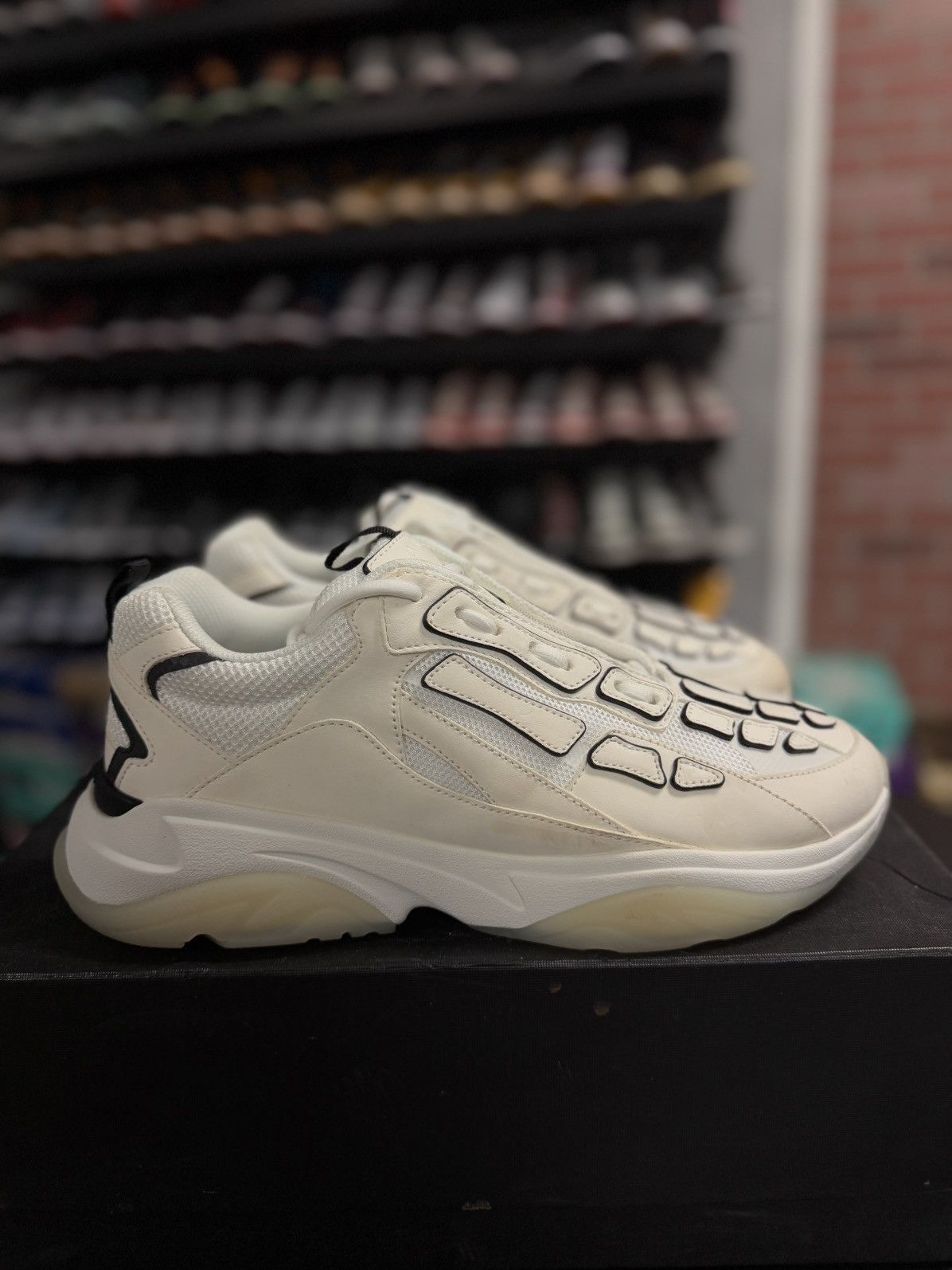 46EU/13US - Amiri BONE RUNNER White & Black W BOX