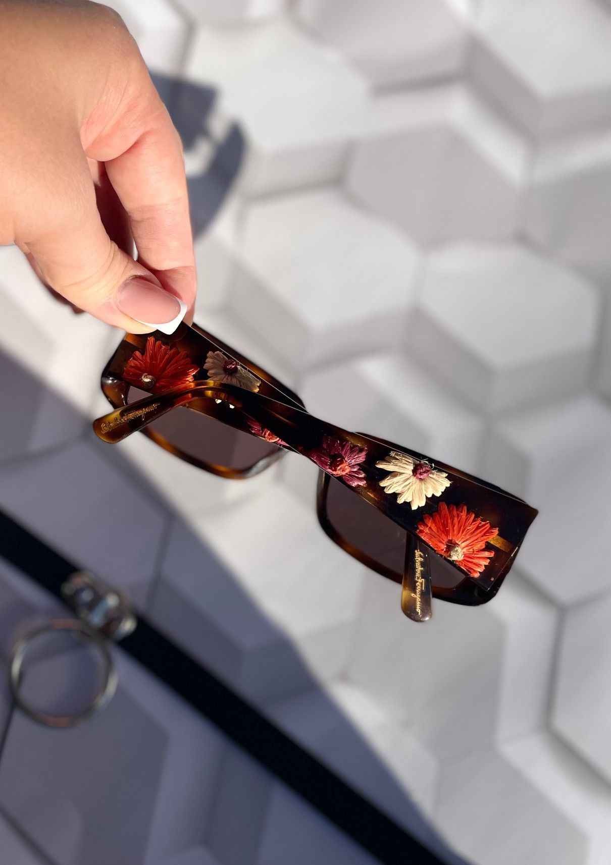 Salvatore Ferragamo Salvatore Ferragamo vintage hand made sunglasses Size ONE SIZE - 3 Thumbnail