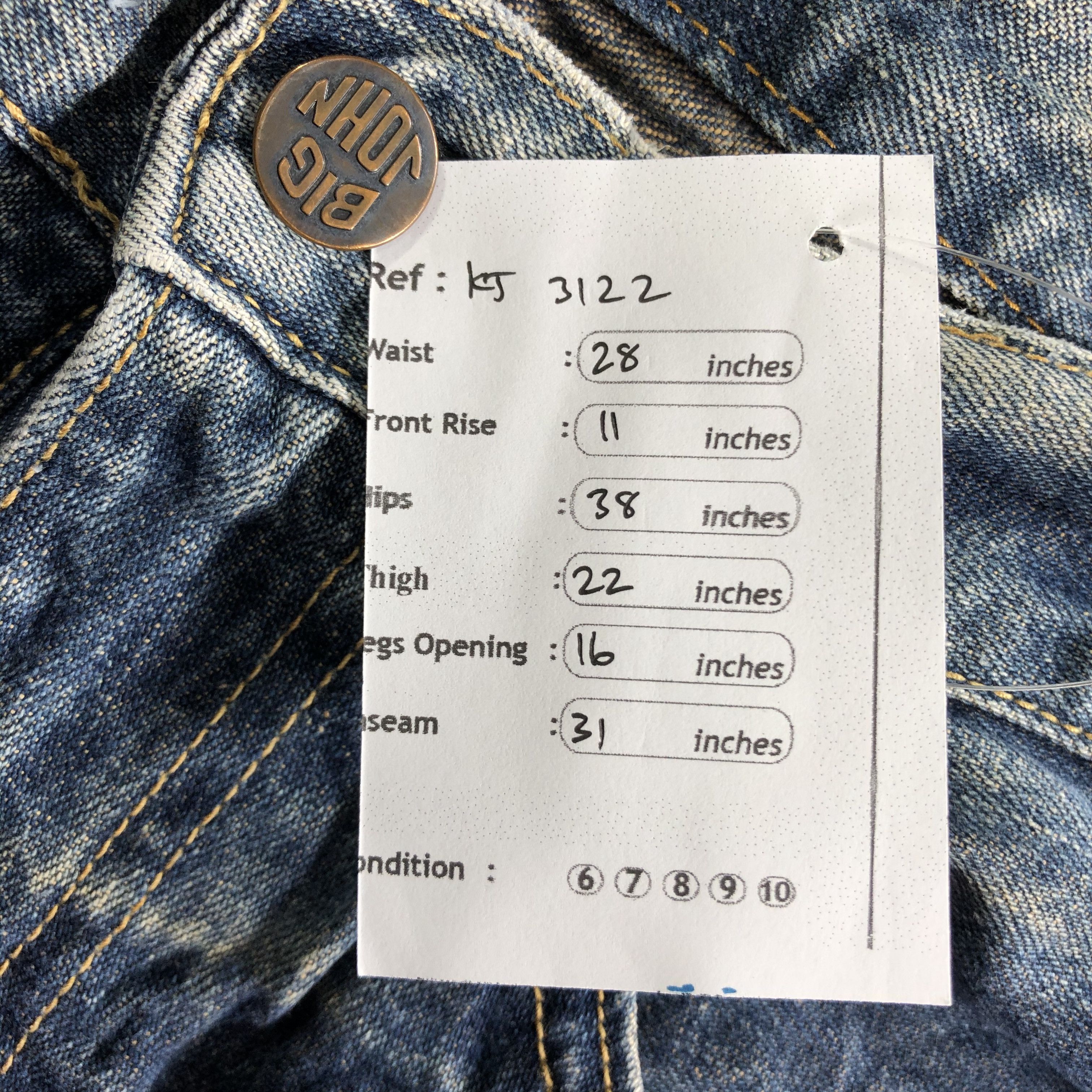 Big John Vintage Big John Jeans Faded Blue Denim KJ3122 Size US 28 / EU 44 - 11 Thumbnail