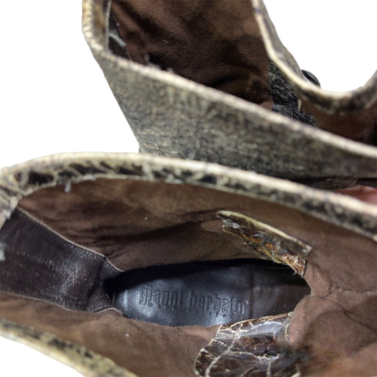 Gianni Barbato Very rare gianni barbato destroyed leather boots Size US 8.5 / EU 41-42 - 11 Thumbnail
