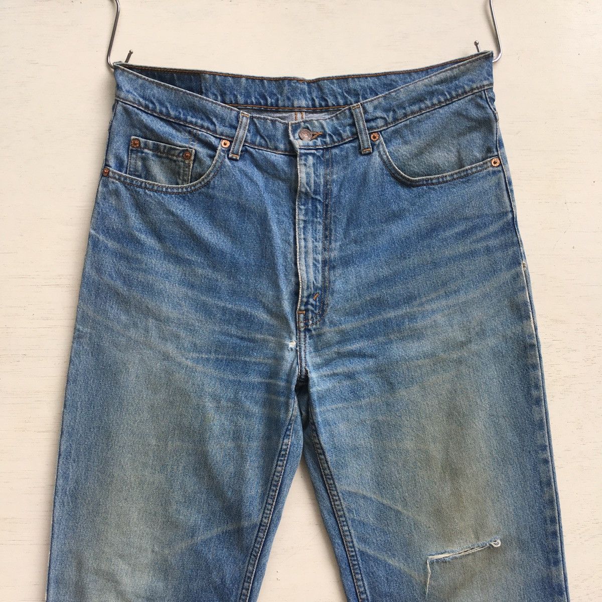 Levi's × Vintage 90s Vintage Levis 515 Jeans Distressed Grunge Size US 35 - 3 Thumbnail