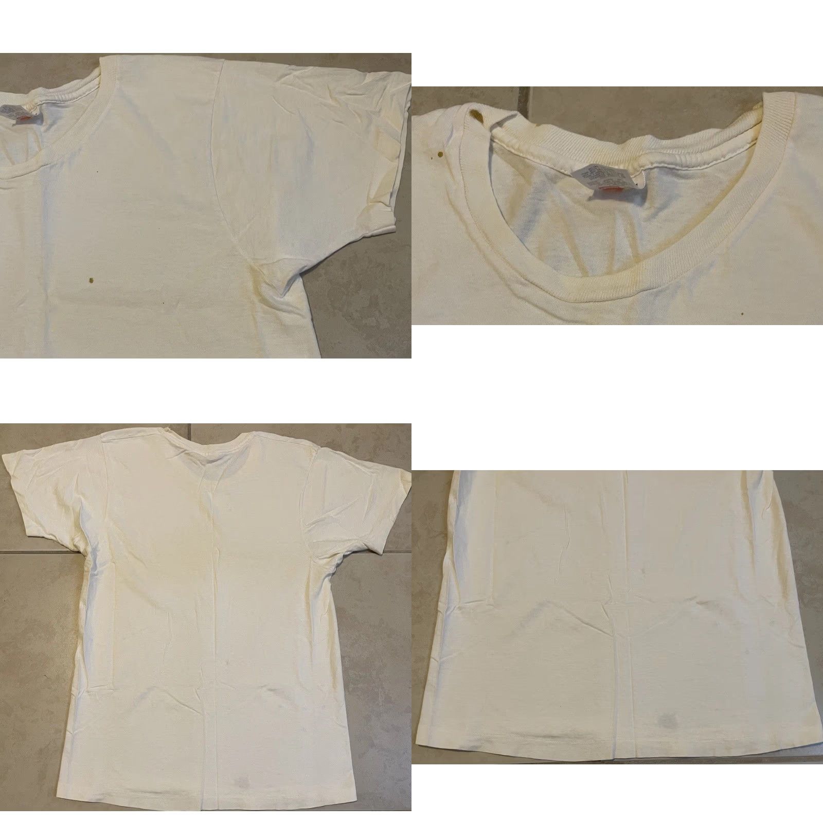 Hanes VINTAGE Hanes T-Shirt S White 80s 90s Distressed Faded Grunge Biker Punk Skate Surf Trucker Mens Shirt S Size US S / EU 44-46 / 1 - 8 Thumbnail