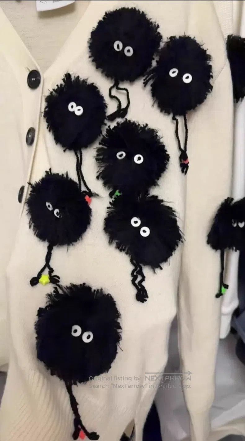 Loewe Loewe Spirited Away co-branded black coal ball cardigan sw Size S / US 4 / IT 40 - 3 Thumbnail