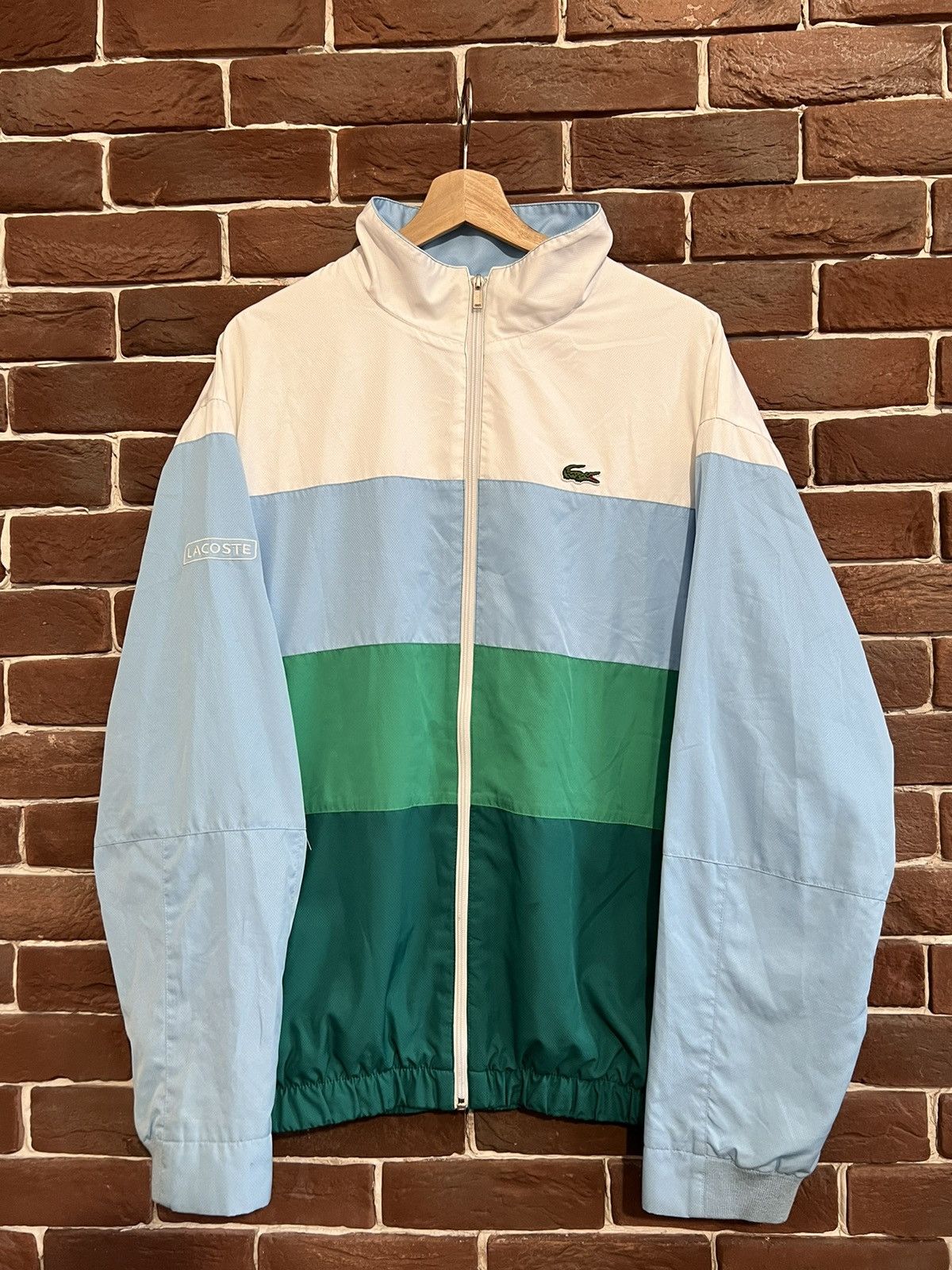 Vintage Lacoste Sport Track Light Jacket Size 6 Hype Y2K
