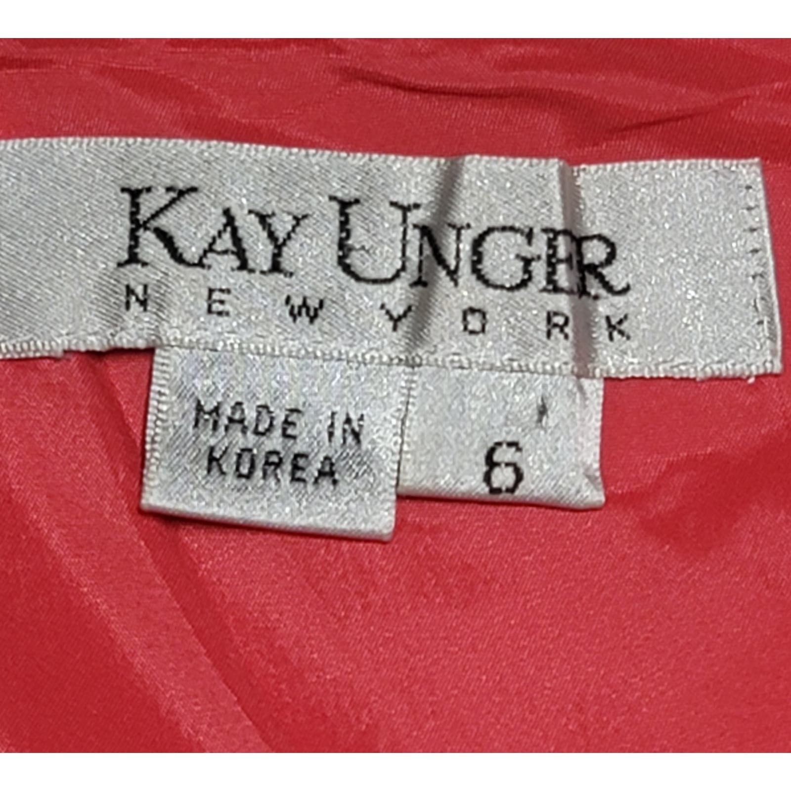 Other Kay Unger Coral Crisscross Bodice Fringe Skirt Dress 6 Size M / US 6-8 / IT 42-44 - 3 Thumbnail