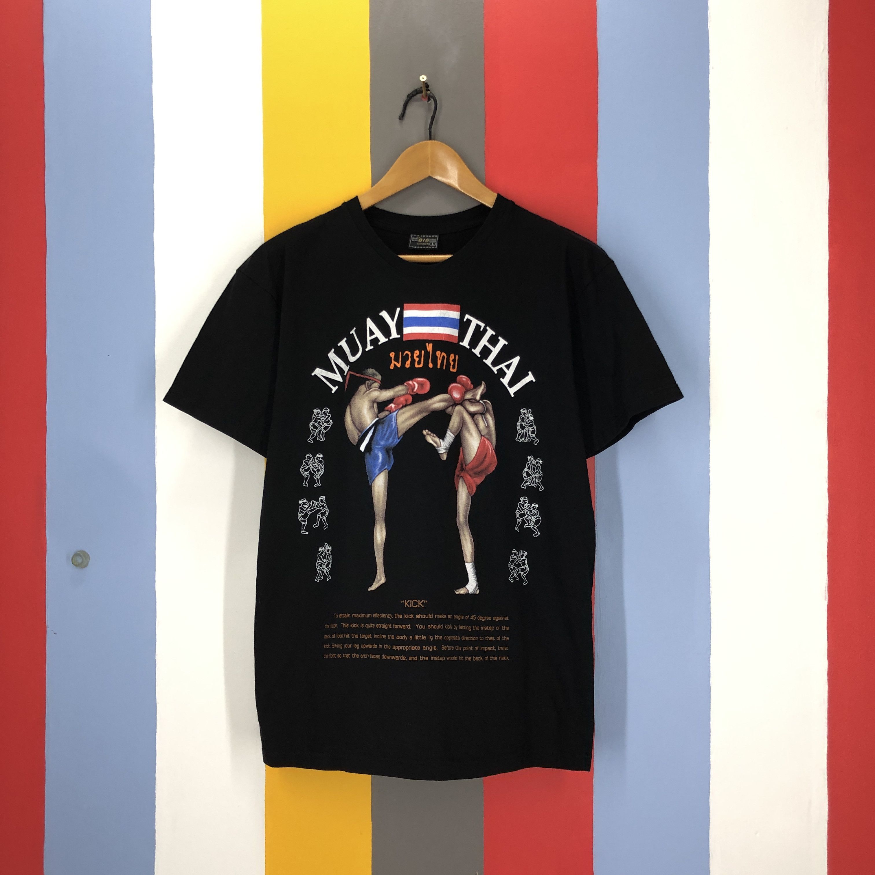 MUAY THAI Kick Lesson Crew Neck T Shirt #1582/01