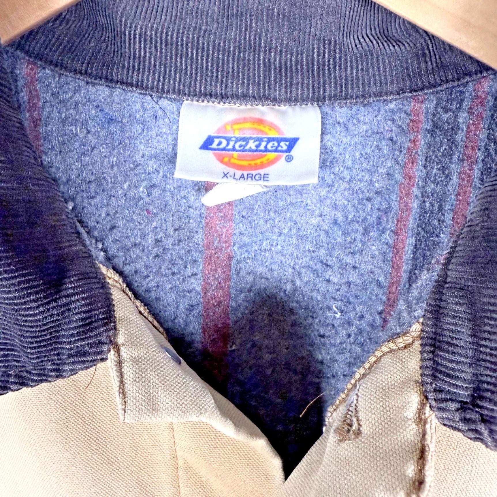 Dickies VINTAGE Dickies Barn Chore Jacket Men XL Beige Canvas Button Long Sleeve Classic Size US XL / EU 56 / 4 - 4 Thumbnail