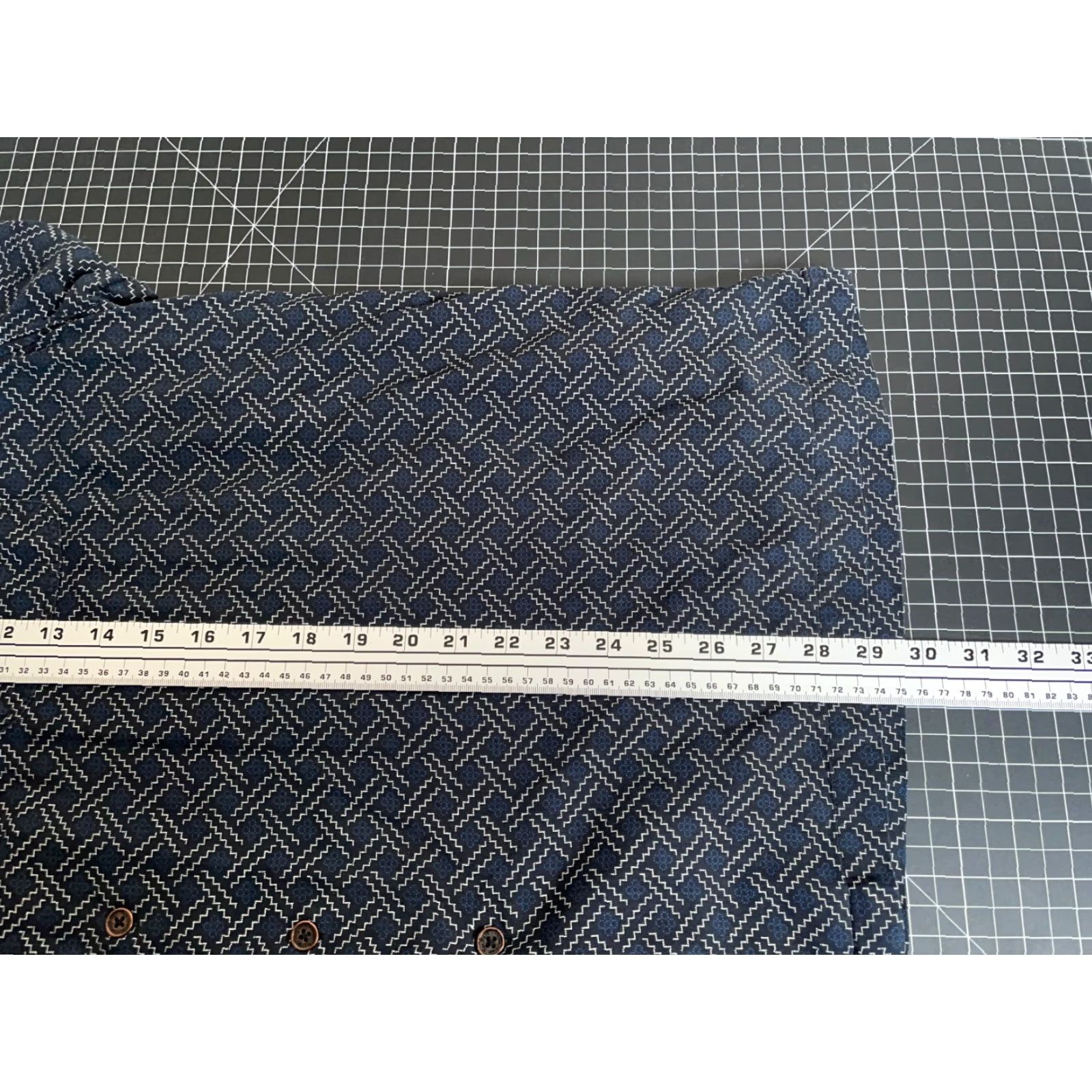 Nat Nast VINTAGE Nat Nast Geometric Shirt Adult 2XL Dark Blue Cotton Silk Blend, Button-Up, Short Sleeve, Collared, Casual, Retro Menswear Size US XXL / EU 58 / 5 - 6 Thumbnail