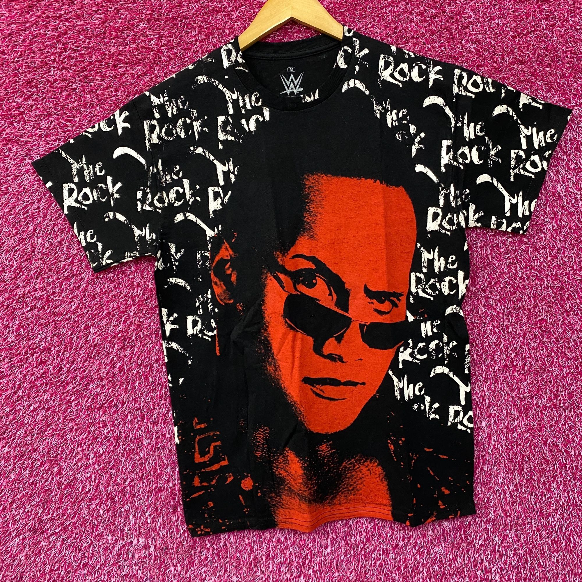 WWE Ripple Junction X WWE The Rock All Over Print T-Shirt Medium Size US M / EU 48-50 / 2 - 3 Thumbnail