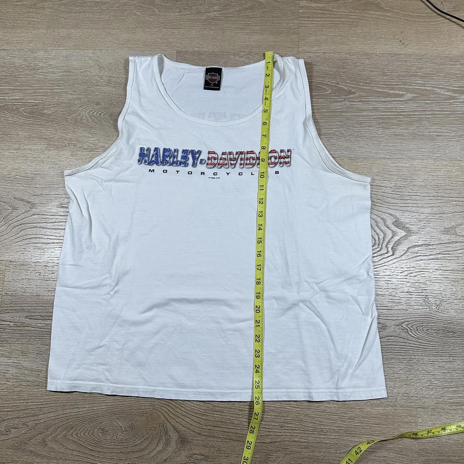 Harley Davidson Harley-Davidson Unisex Tank Top White Vintage 1999 Size US XL / EU 56 / 4 - 10 Thumbnail